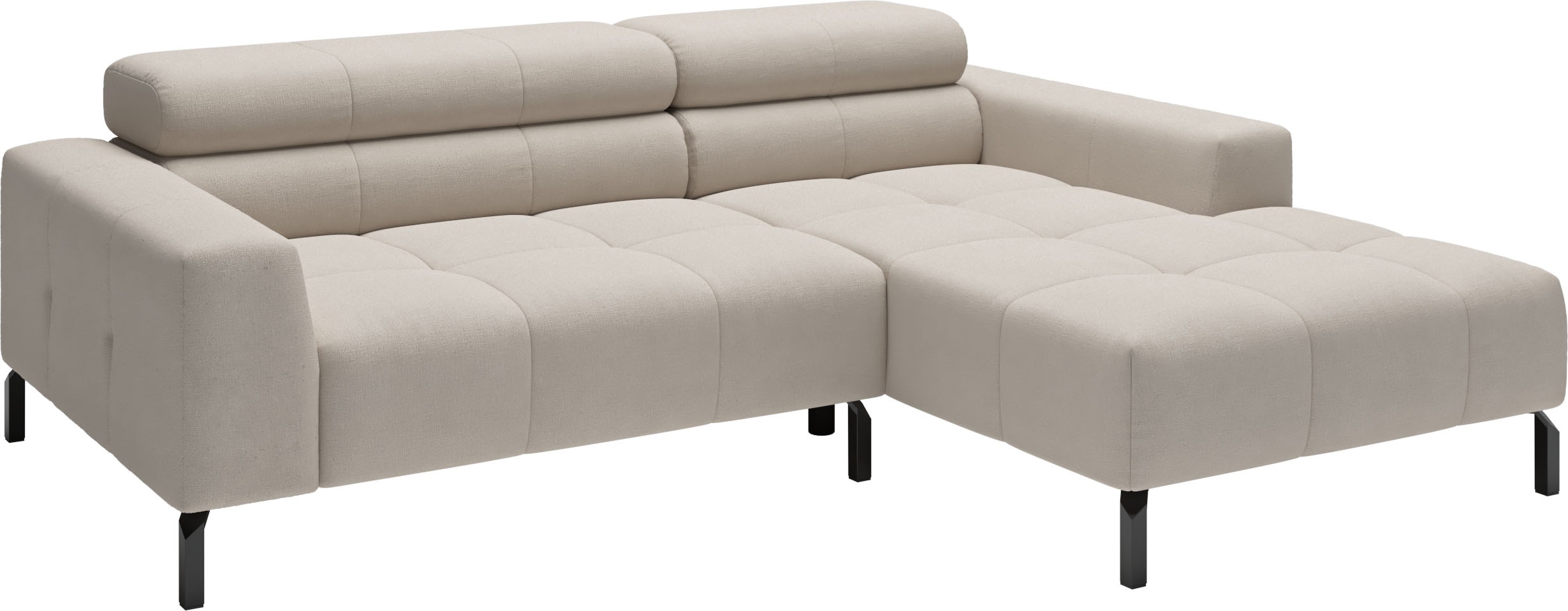 Thumbnail - Home affaire Ecksofa "Ecksofa Claya, L-Form, Kopfteilverstellung, Breite 223 cm" Moderne Steppung, weicher Polsteraufbau...