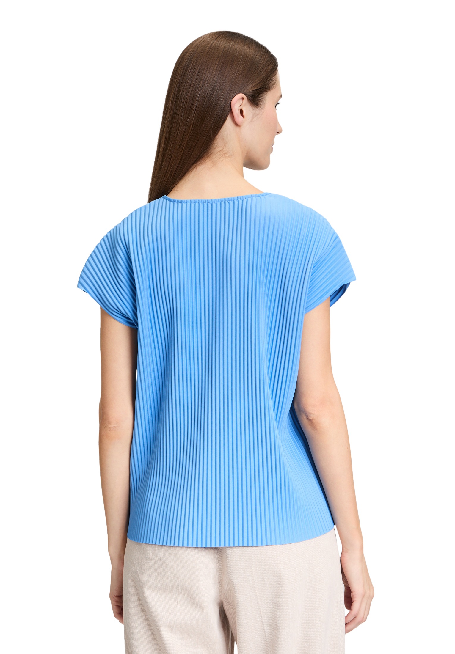 Betty&Co Kurzarmshirt »Betty & Co Damen Kurzarm-Shirt mit Plissee«, (1 tlg.), Plissee