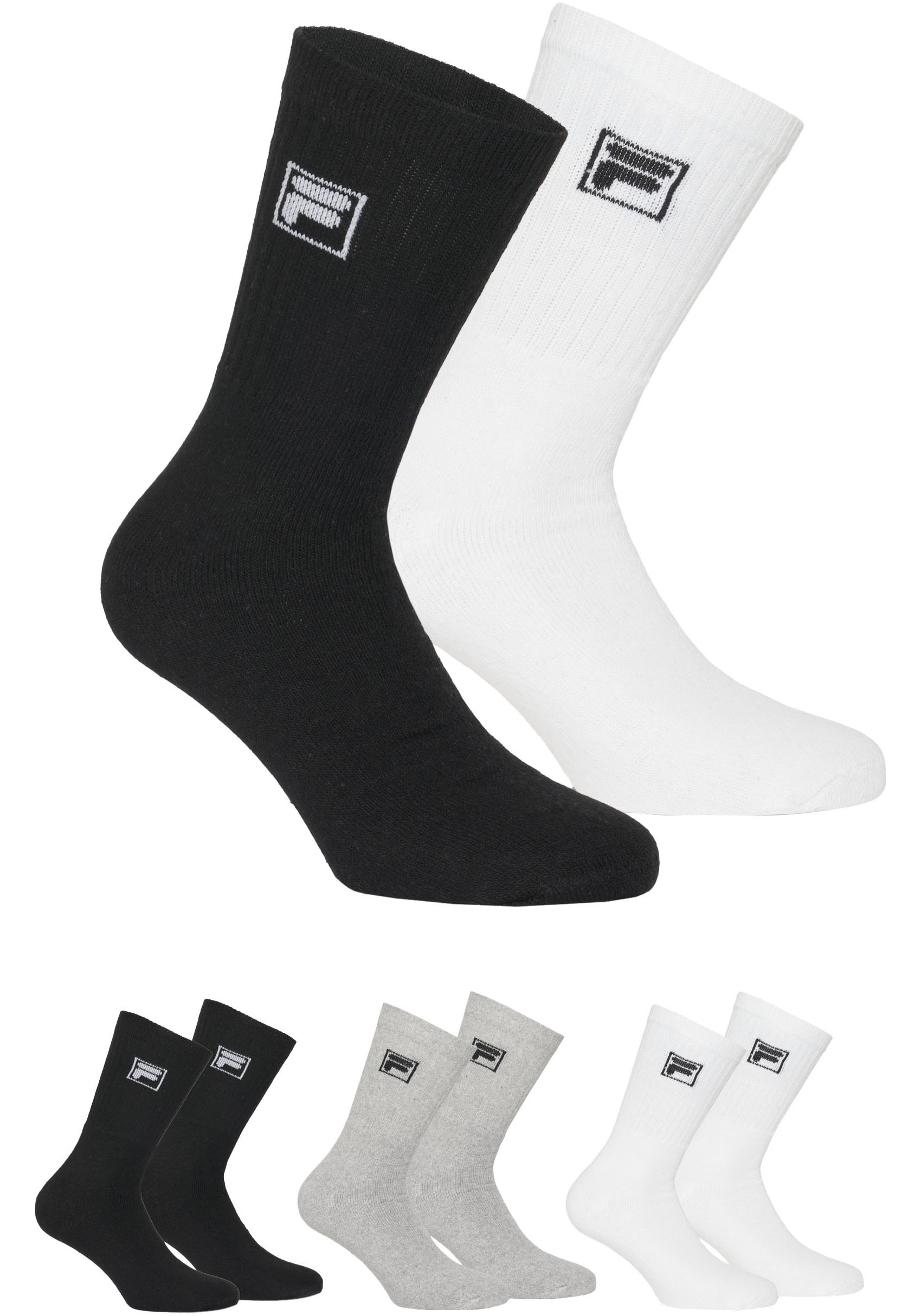 Fila Sportsocken, (9er Pack), mit langem Rippenbündchen günstig online kaufen