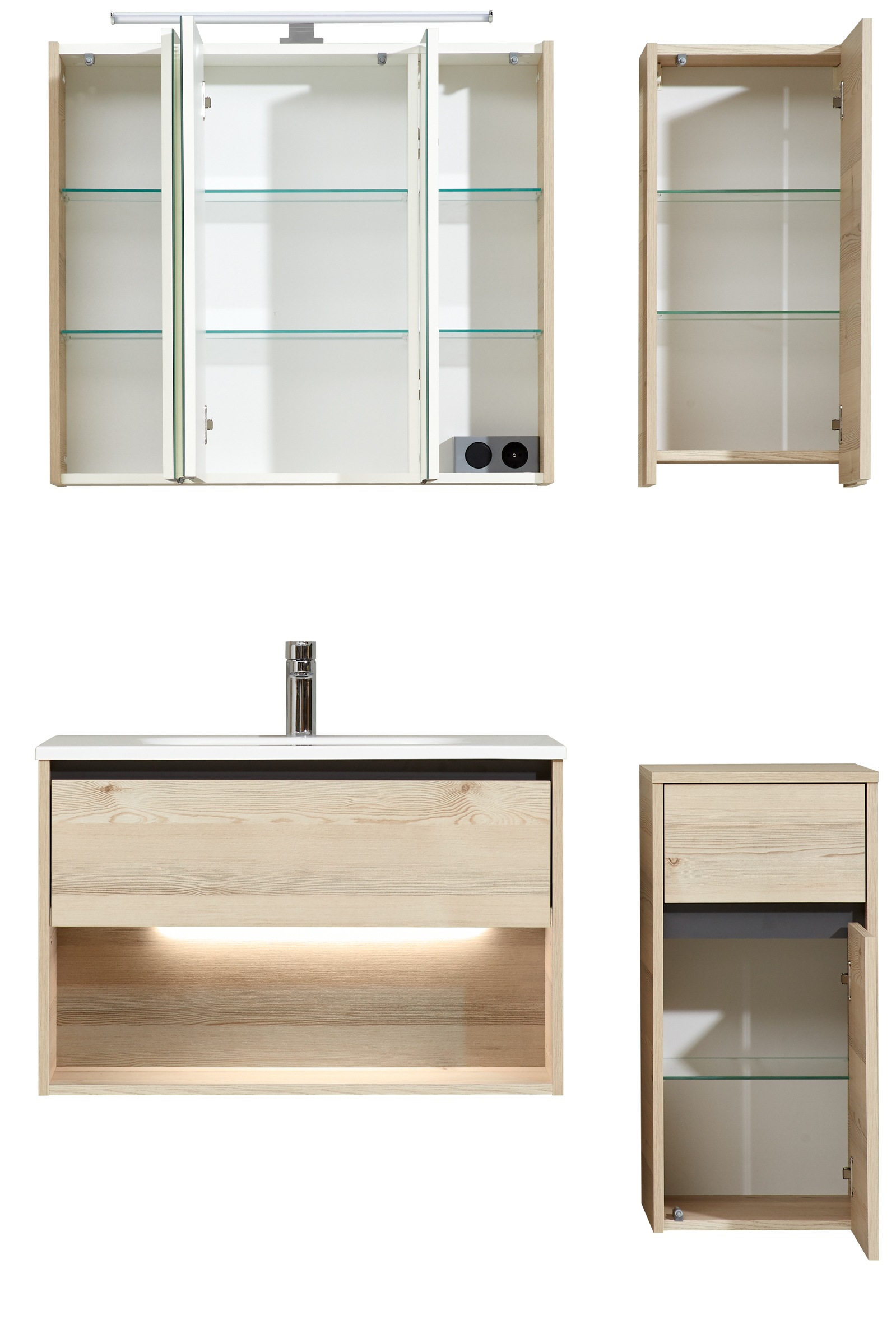 Saphir Badmöbel-Set »Quickset 393«, (Komplett-Set, 5 St.)
