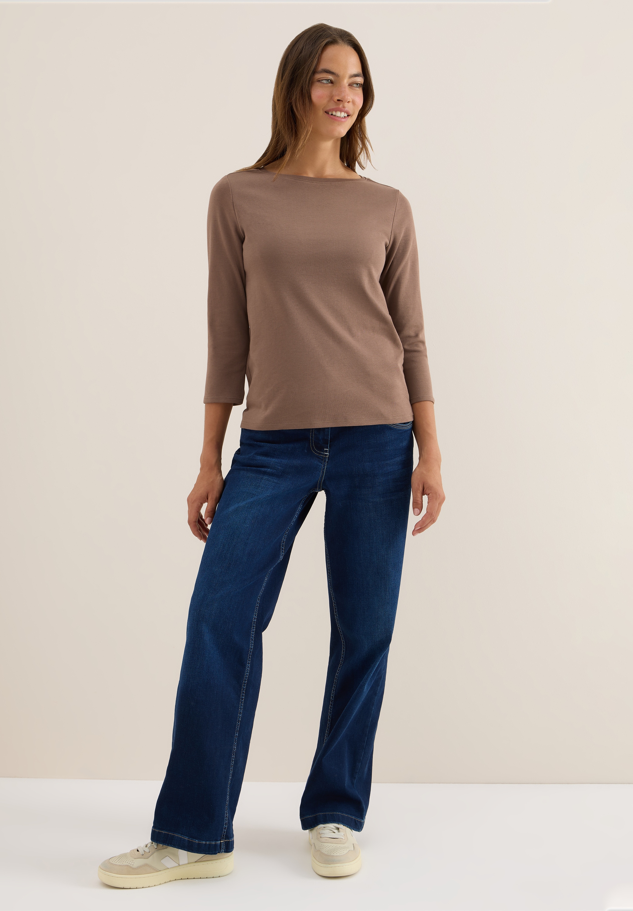 Cecil 3/4-Arm-Shirt, aus reiner Baumwolle
