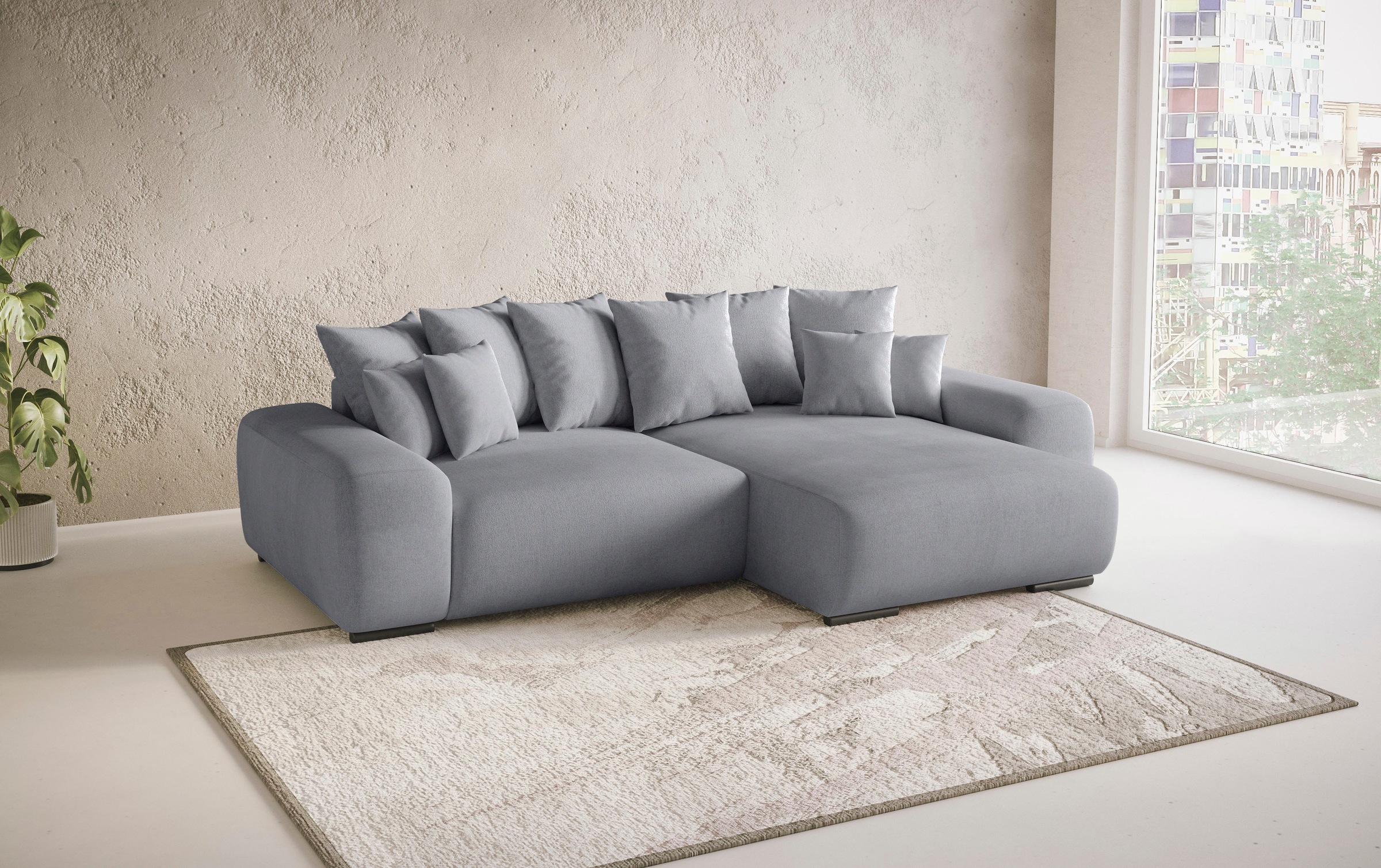 Mr. Couch Ecksofa »Sundance L-Form«, Dauerschläfer mit EasyBett-Schlaffunktion, Bettkasten