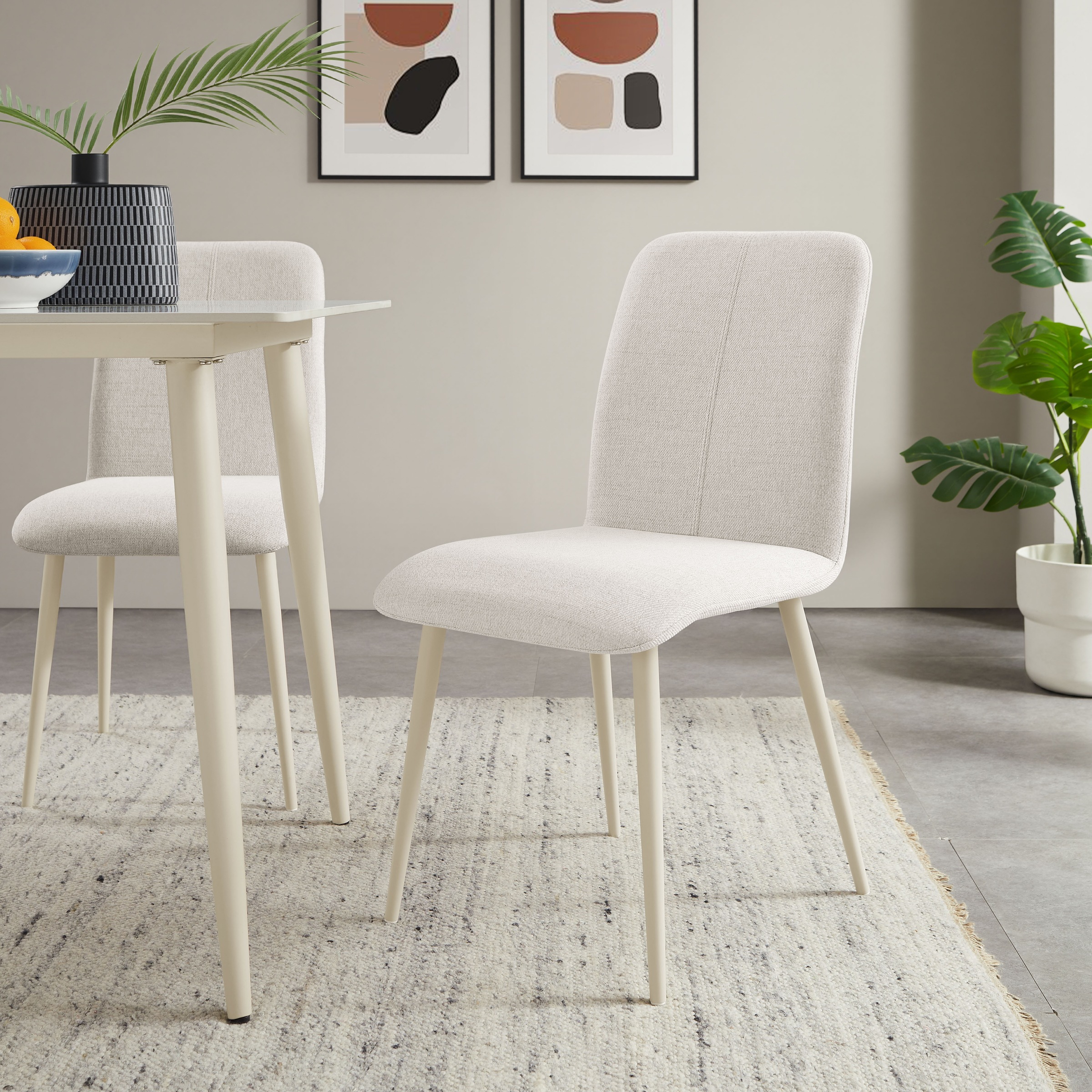 OTTO home 4-Fußstuhl "Allyae" (Set) Struktur (100% Polyester) edlem Struktu günstig online kaufen