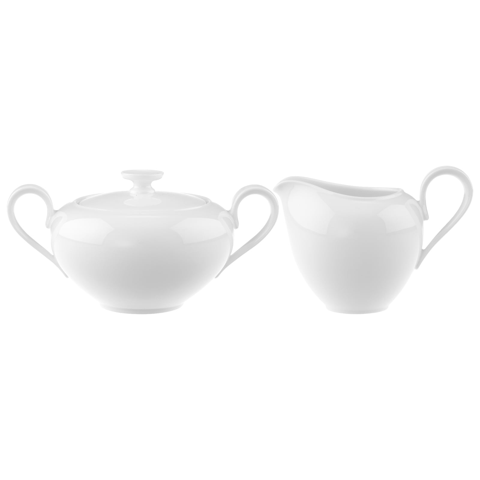 Villeroy & Boch Milch- und Zuckerset "Milch- und Zucker-Set Anmut weiß" Spülmaschinenfest, Mikrowellensicher