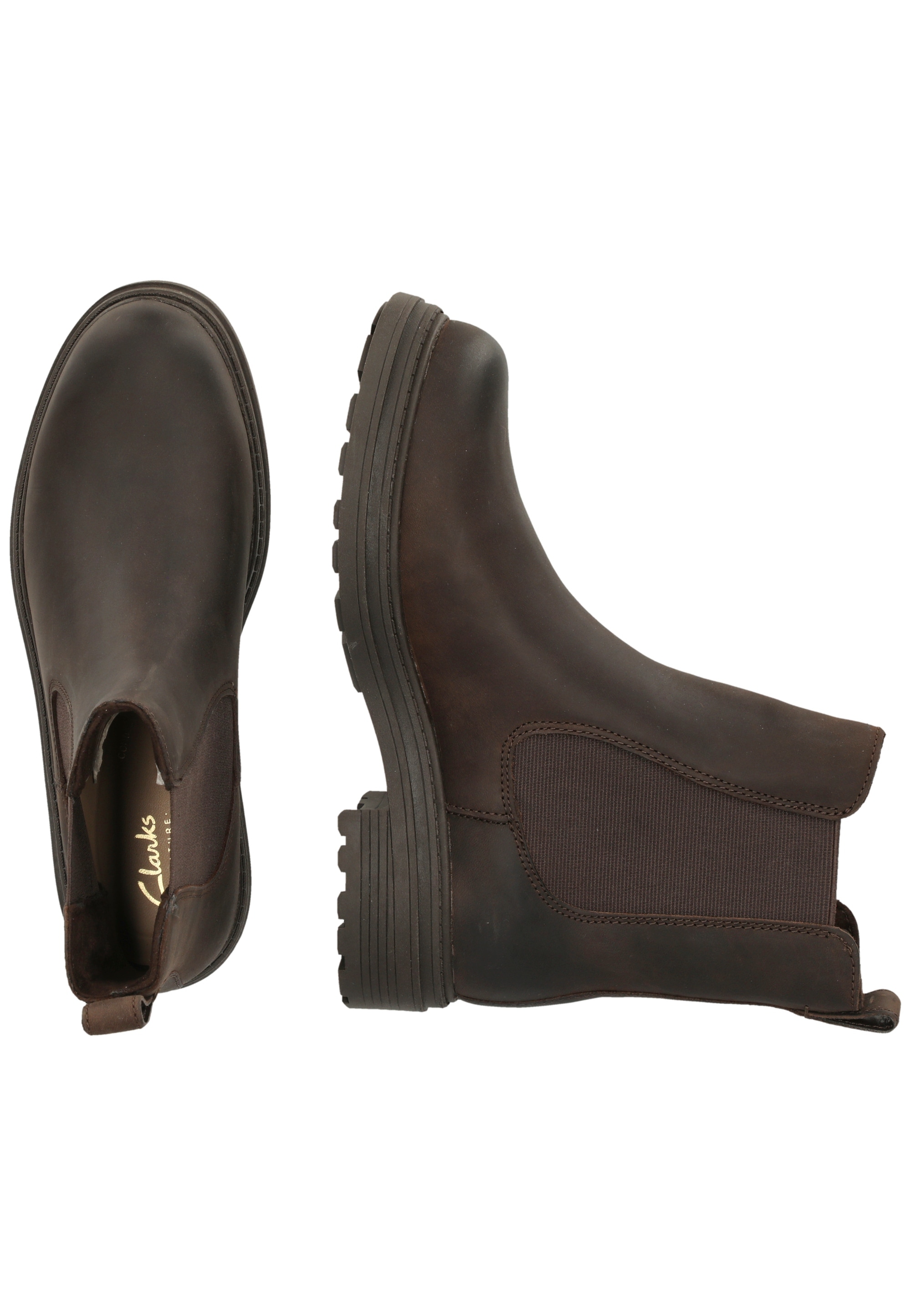 Clarks Stiefel »Orinoco3 Top«  mit elastischen Einsätzen an den Seiten