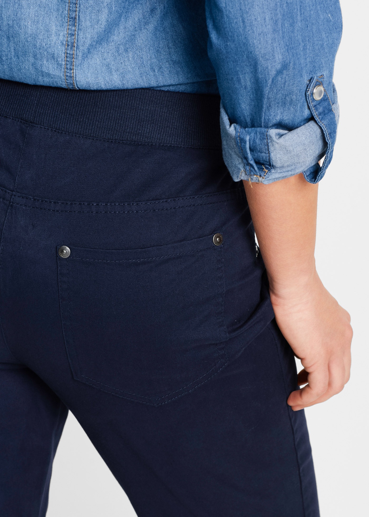 Thumbnail - bonprix Schlupfhose "Twill Treggings aus elastischem Baumwoll-Mix" aus elastischem Baumwoll-Mix, Regular Fit, gerades Be...