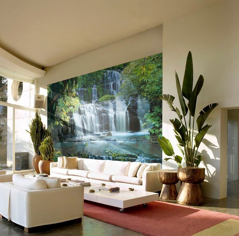Komar Fototapete »Pura Kaunui Falls - Größe 368 x 254 cm«, bedruckt, Wohnzimmer, Schlafzimmer