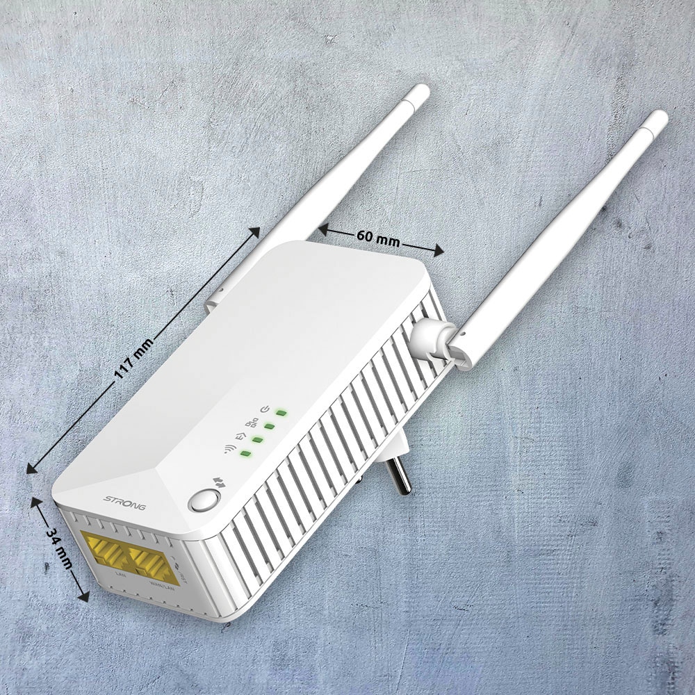 Strong Reichweitenverstärker »Powerline WiFi 600 Mbit/s Set (2 Einheiten)«
