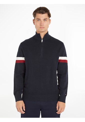 TOMMY HILFIGER Stehkragenpullover »ALLOVER STRUCTURE ...