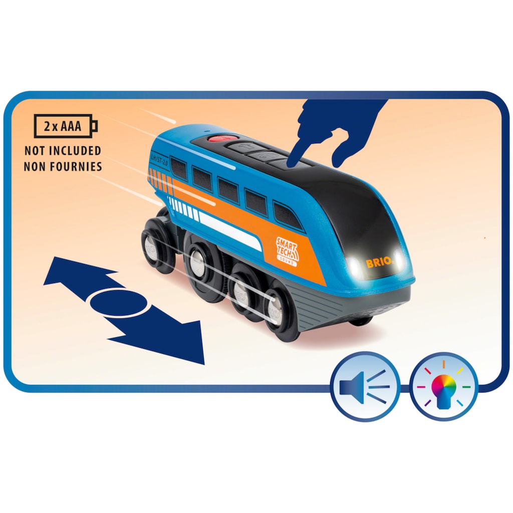 BRIO® Spielzeug-Eisenbahn »BRIO® WORLD, Smart Tech Sound Deluxe Set«, (Set, 91 tlg.), mit Soundeffekten, app-fähig; FSC® - schützt Wald - weltweit