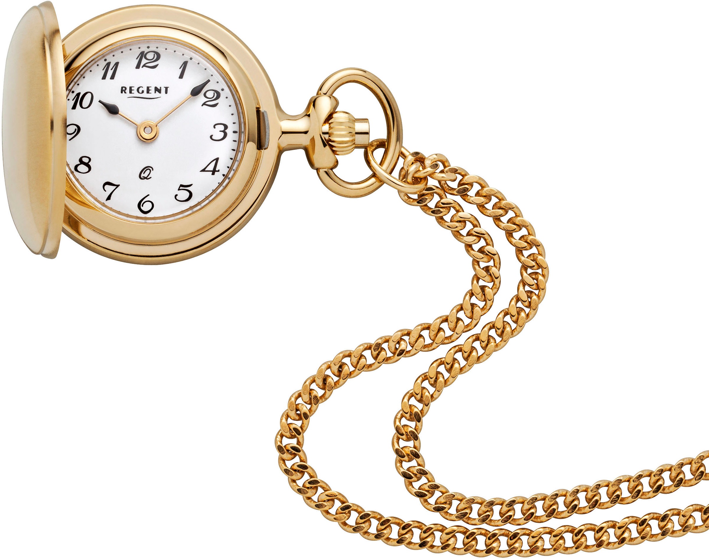 REGENT Damen Kettenuhr "P763-32783049", gold, Taschenuhren, Quarzuhr, Damenuhr, Acrylglas