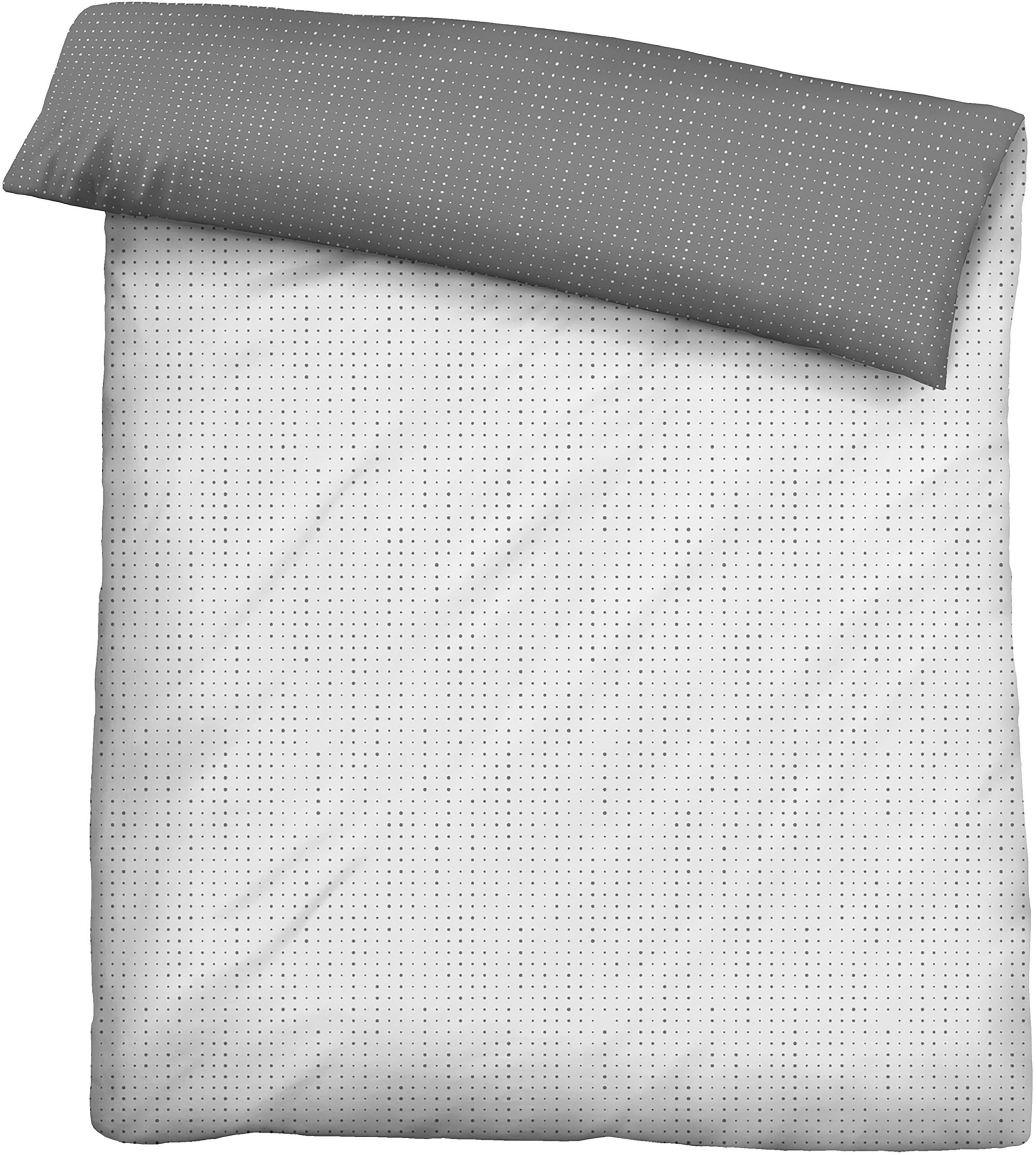 Biberna Wendebettwäsche »Combinate in Gr. 135x200, 155x220 oder 200x200 cm«, Bettwäsche aus Baumwolle, zeitlose Bettwäsche mit Wendeoptik