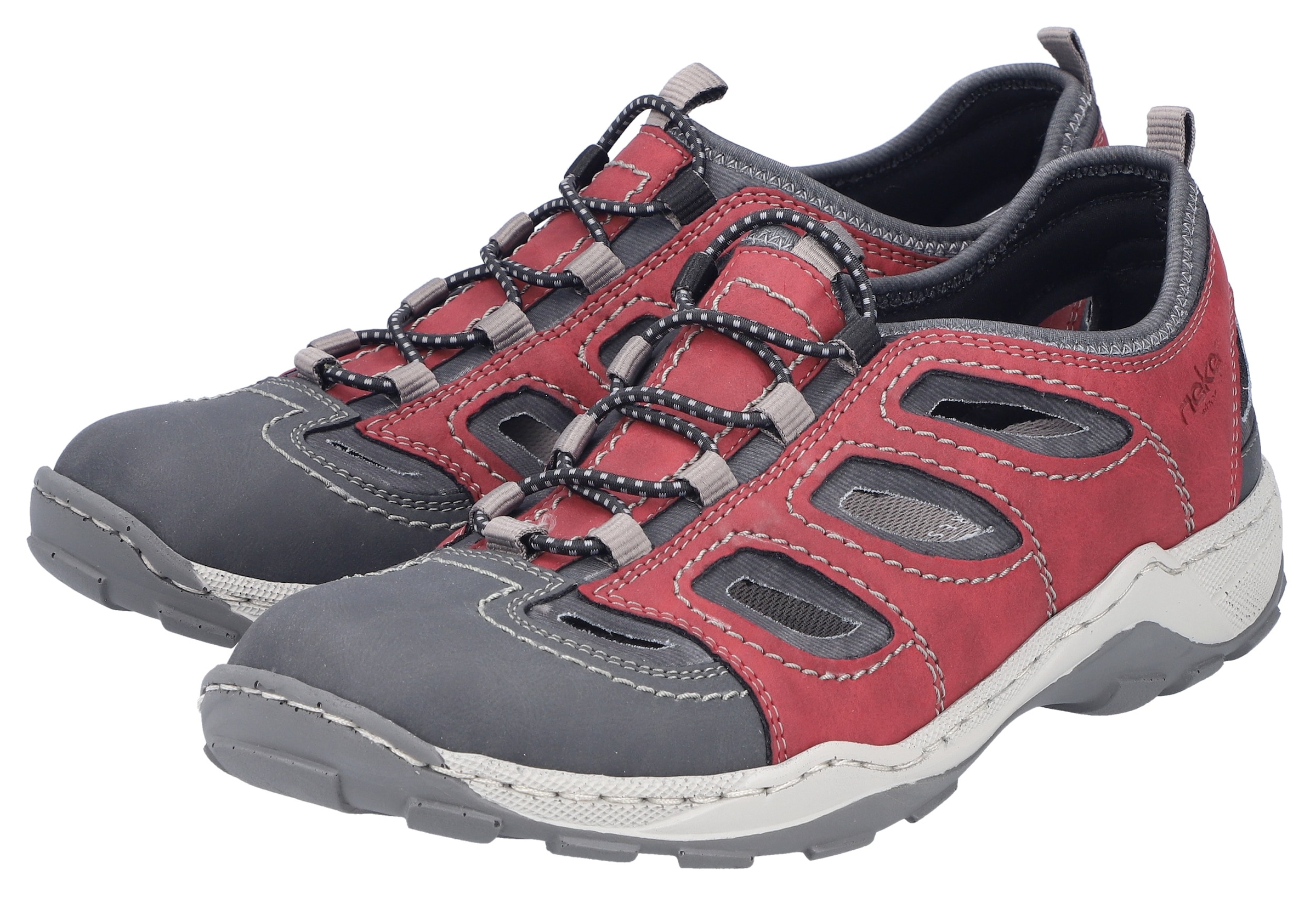 Rieker Slipper  Trekking Schuh, Sandale, Sommerschuh mit praktischem Gummizug