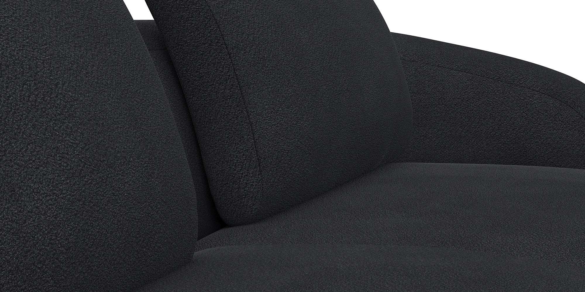 FLEXLUX Ecksofa »Torino, rund, L-Form, Sofa-Ecke mit Ottomane«, Modernes, organisches Sofa-Design, Kaltschaum, Wellenunterfederung