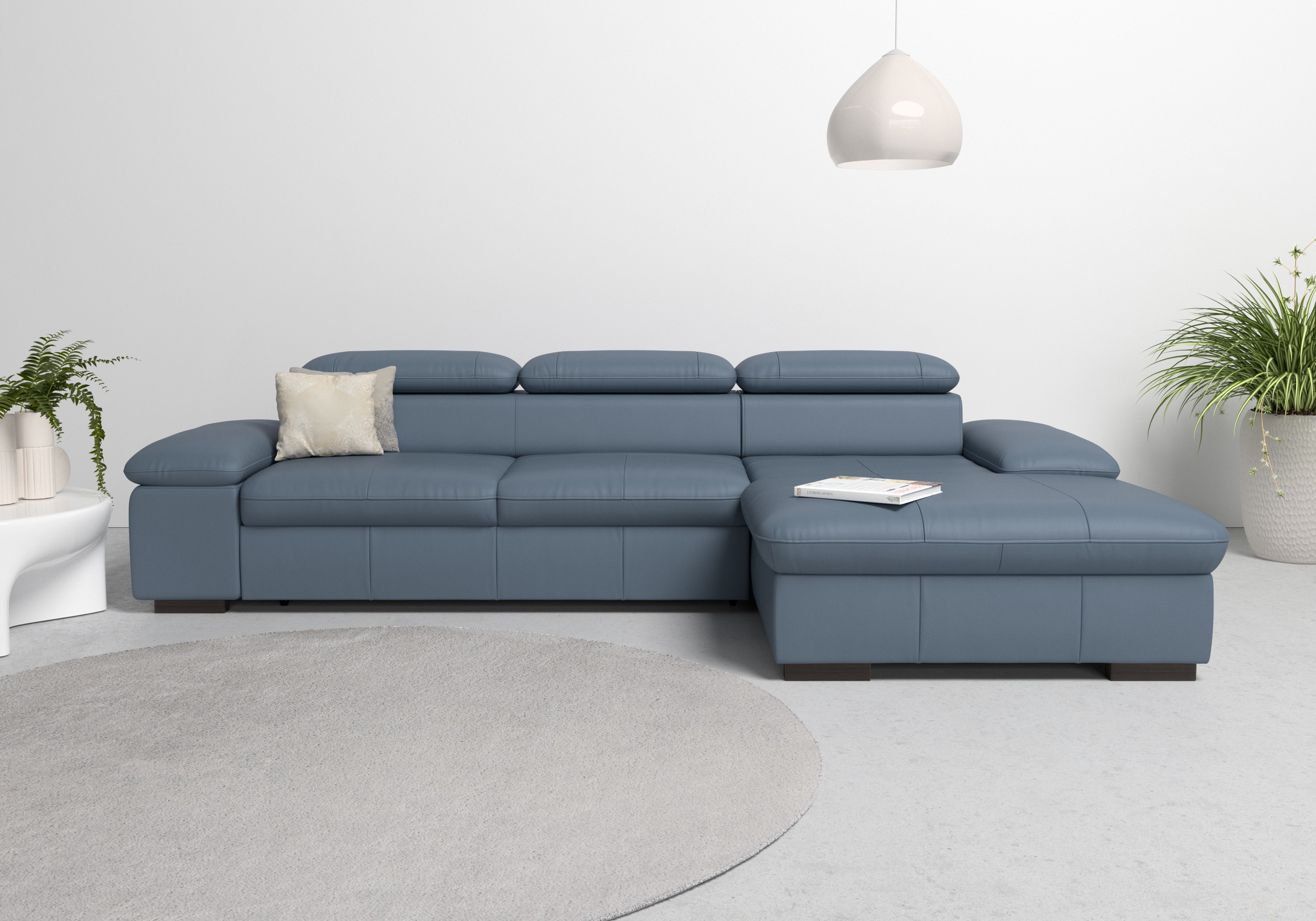 Home affaire Ecksofa »Alberto L-Form«, mit Kopfteilverstellung, wahlweise mit Bettfunktion