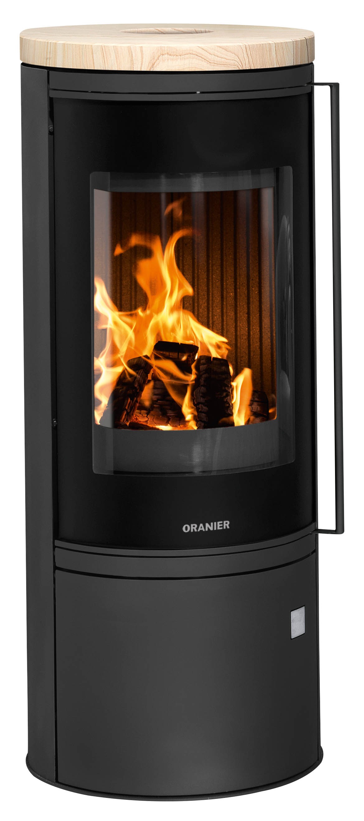 ORANIER Kaminofen "»Arena 2.0«", beige, Wohnzimmer, Kaminöfen, Abdeckplatte aus Sandstein, sandfarben