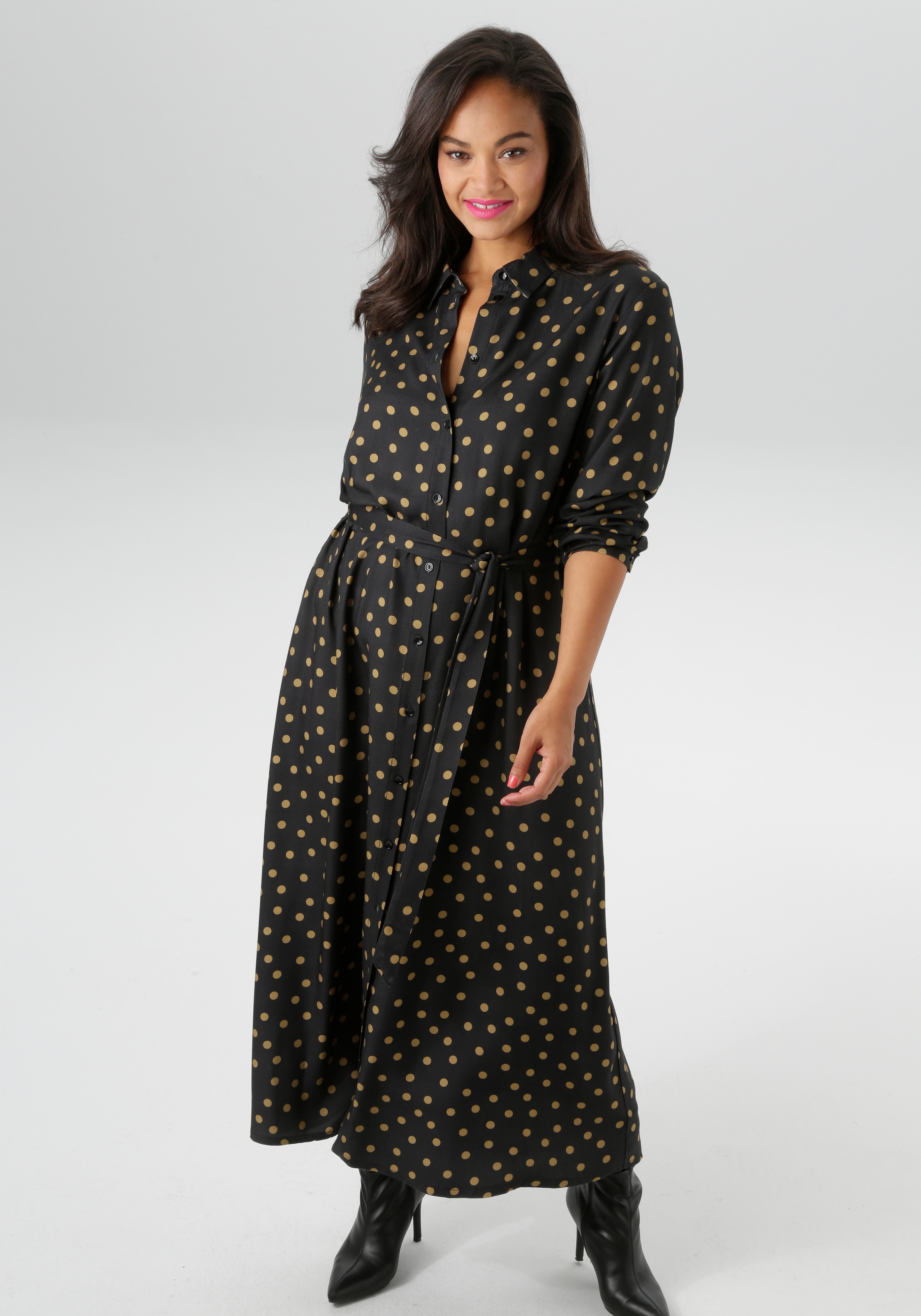 Aniston PLUS Blusenkleid, aus weich fallender Viskose - NEUE KOLLEKTION günstig online kaufen
