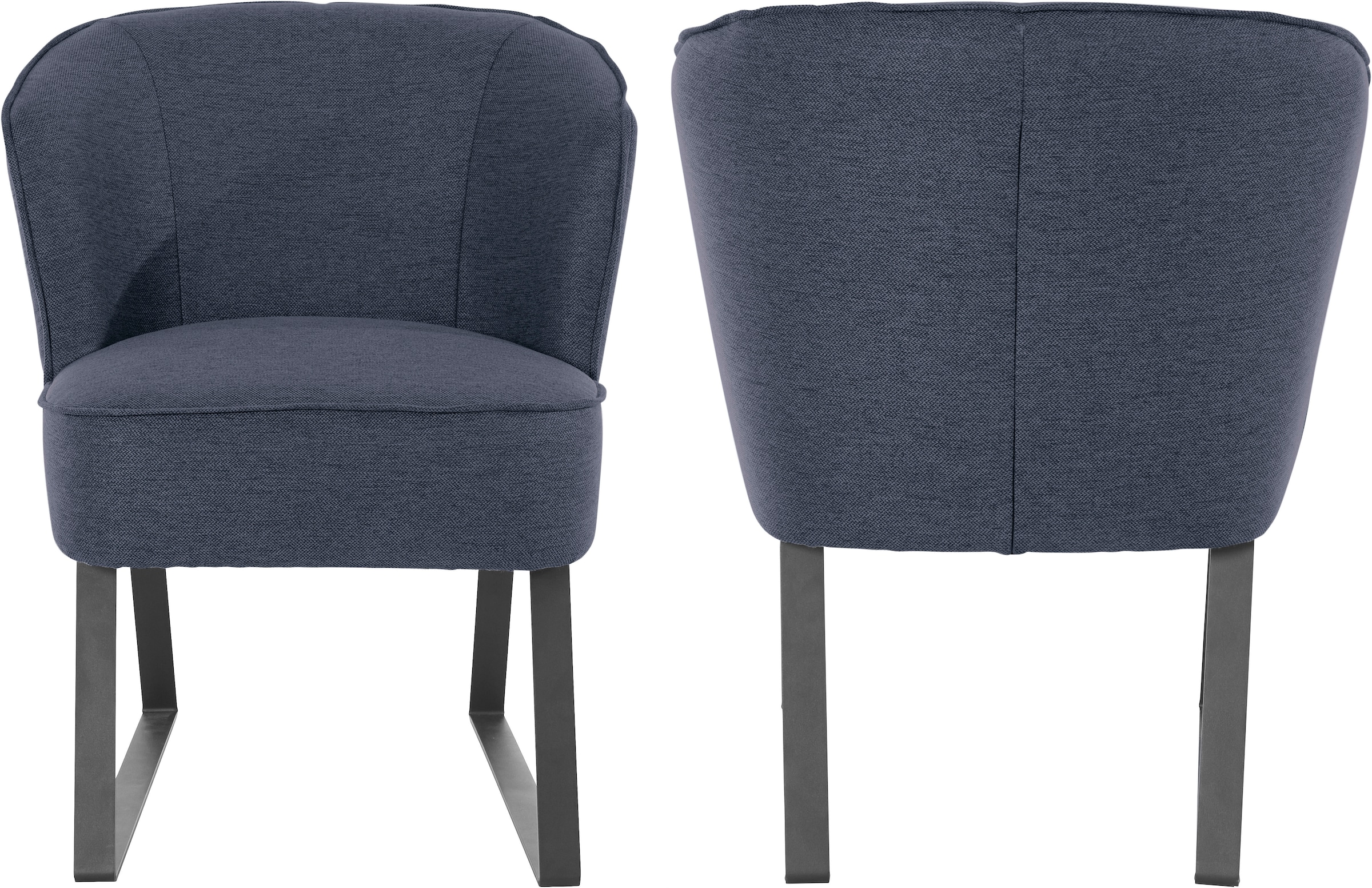 exxpo - sofa fashion Sessel »Americano«, mit Keder und Metallfüßen, Bezug  in verschiedenen Qualitäten, 1 Stck. | BAUR