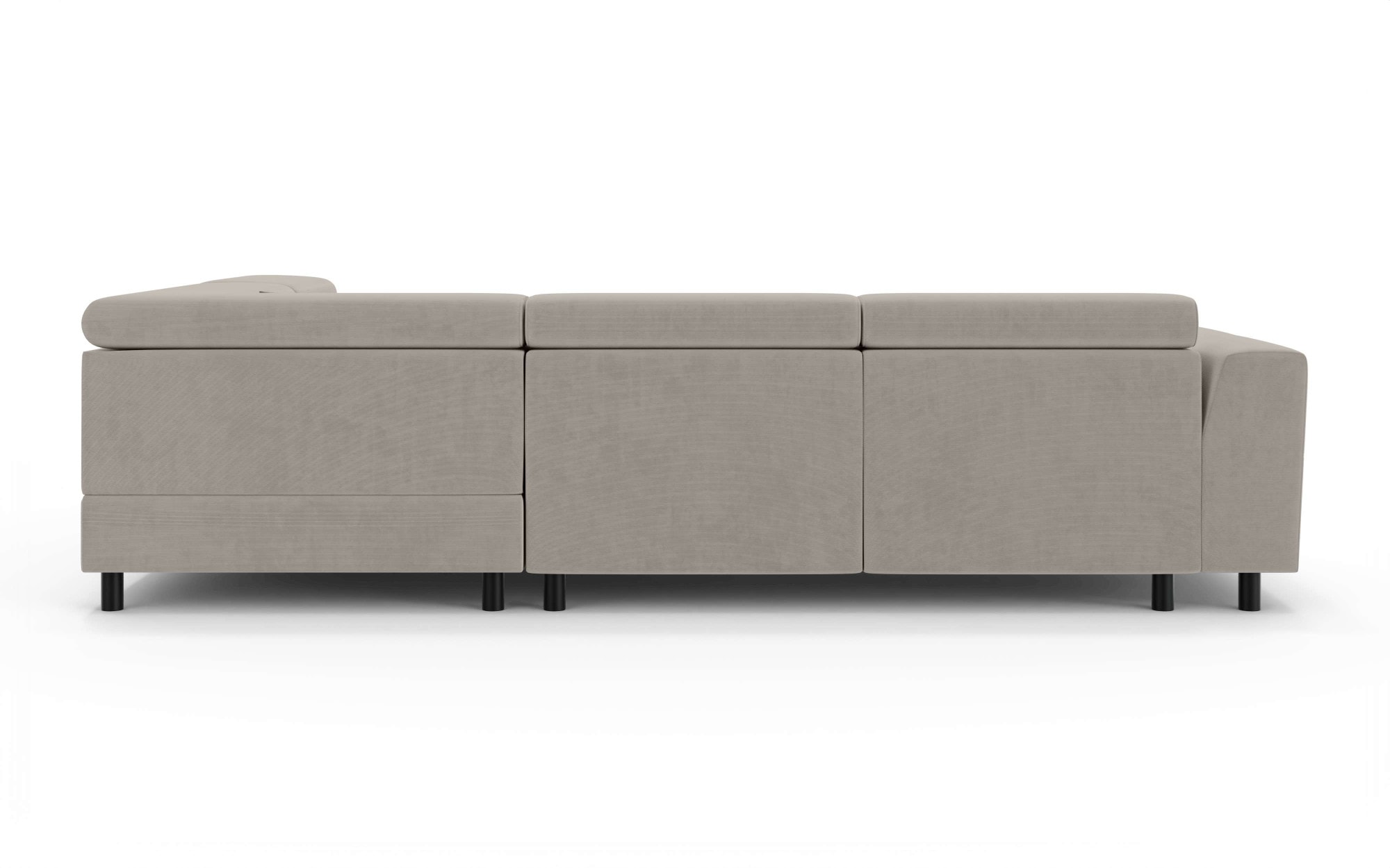OTTO home Ecksofa »AADEN Schlafsofa mit verstellbaren Kopfstützen, B/T/H: 254/199/90 cm«, mit Bettfunktion und Bettkasten, Ottomane rechts/links bestellbar