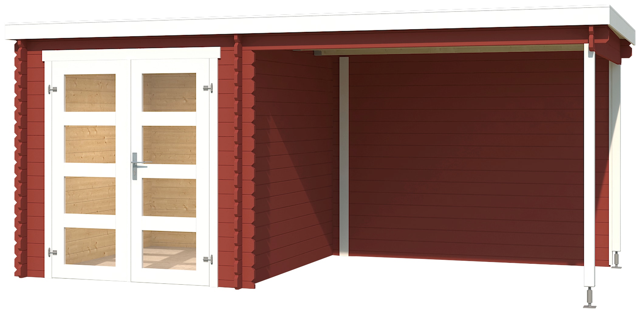 LASITA MAJA Gartenhaus "Long Beach" Blochbohlenhaus 28mm Anbau, Fundamentma günstig online kaufen