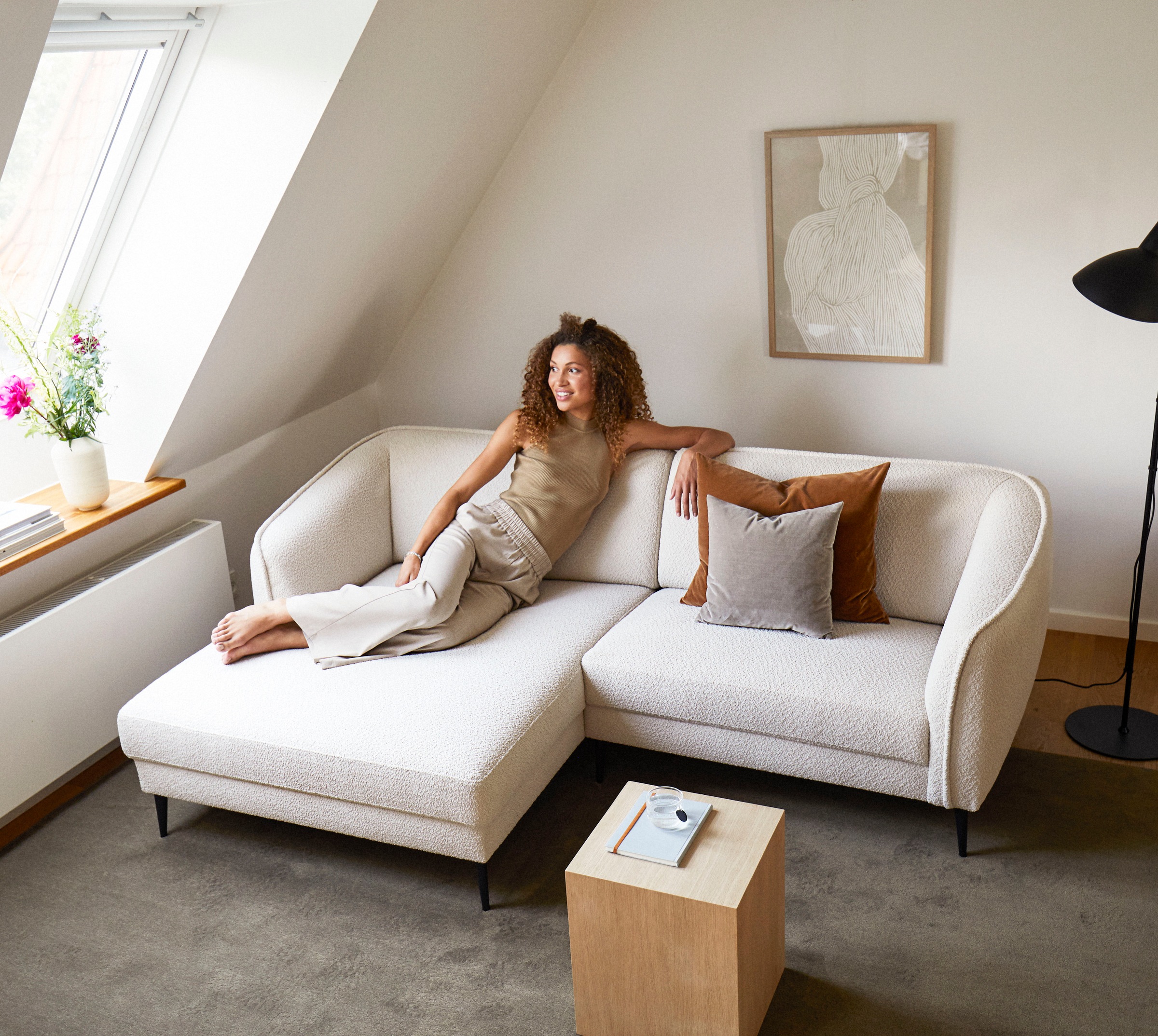 FLEXLUX Ecksofa "Belle Designsofa, bequem durch Kaltschaum im Sitz, OTTOs C günstig online kaufen