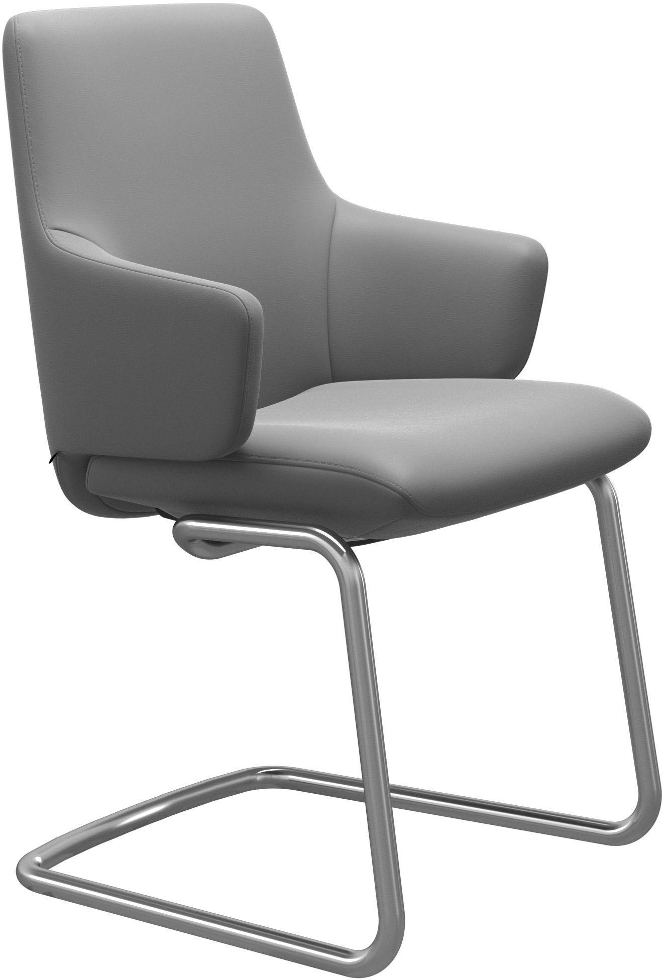 Stressless® Polsterstuhl »Laurel«, Leder BATICK, Low Back mit Armlehne, Größe L, mit Beinen aus Stahl in Chrom matt