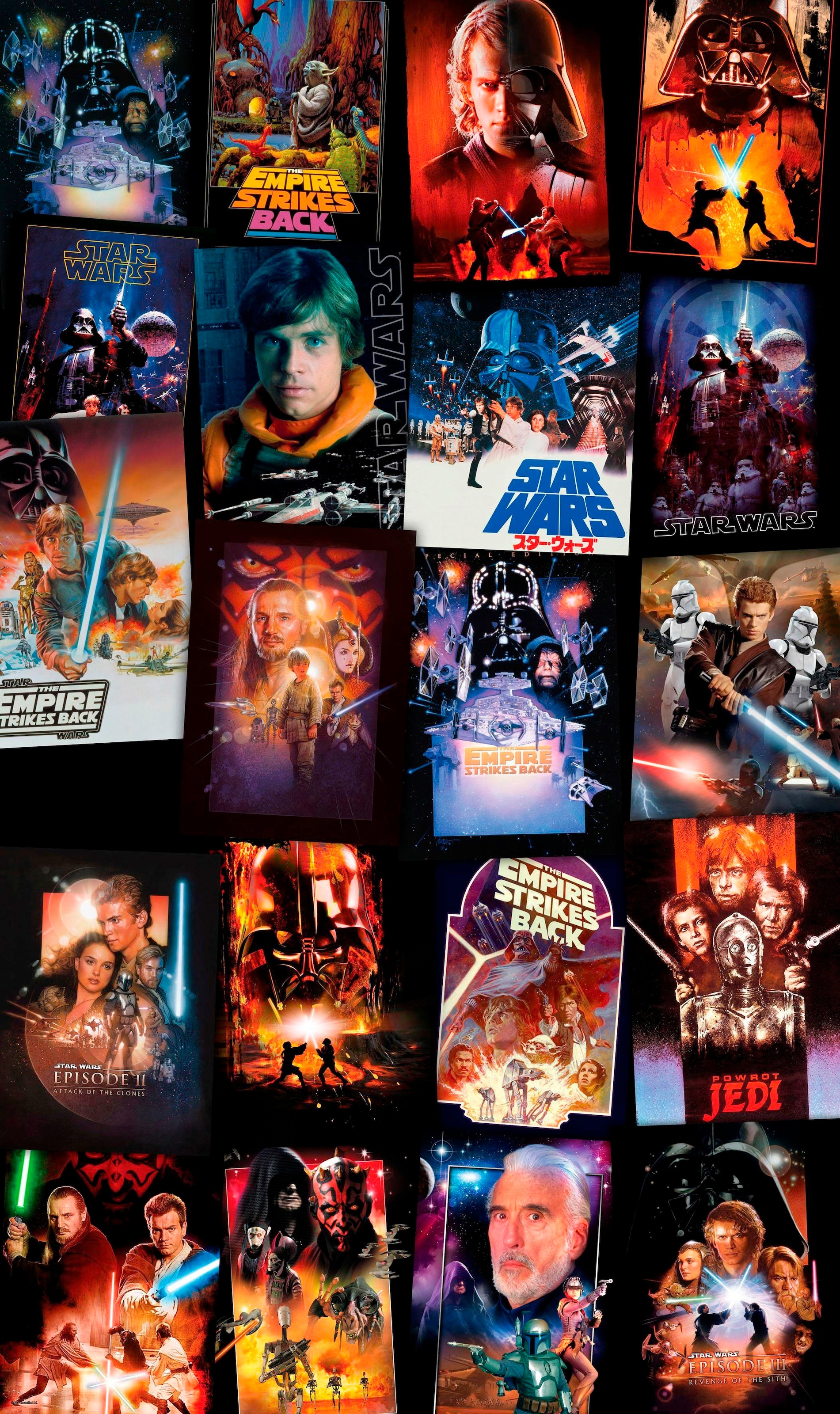 Komar Vliestapete "Star Wars Posters Collage", 120x200 cm (Breite x Höhe), Vliestapete, 100 cm Bahnbreite