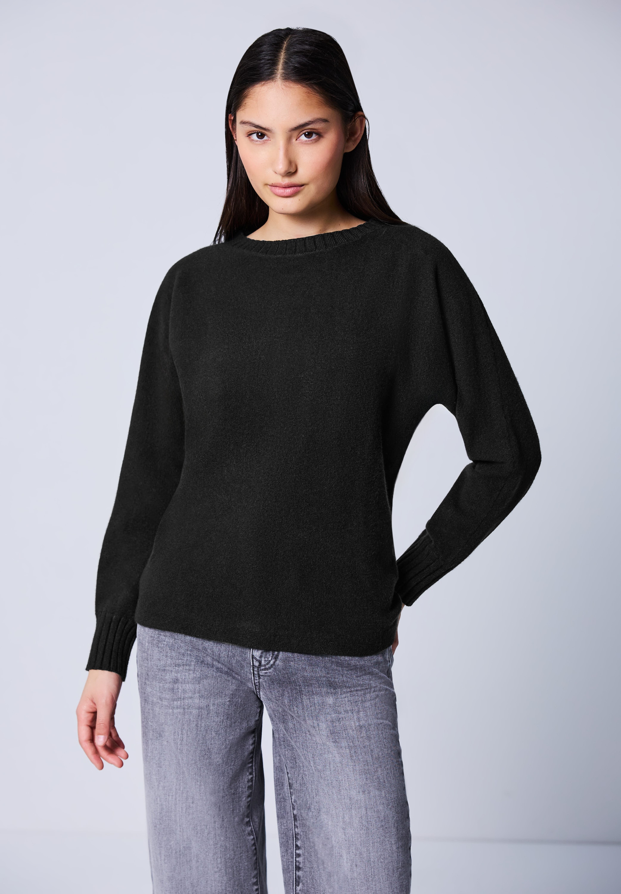 STREET ONE STUDIO Strickpullover mit U-Boot-Ausschnitt