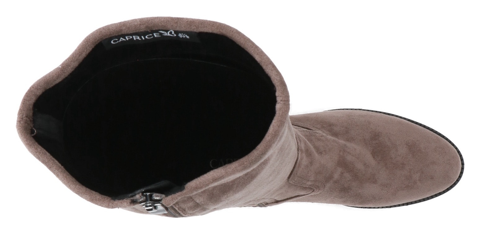 Caprice Winterstiefel, Blockabsatz, Langschaftstiefel in bequemer Weite