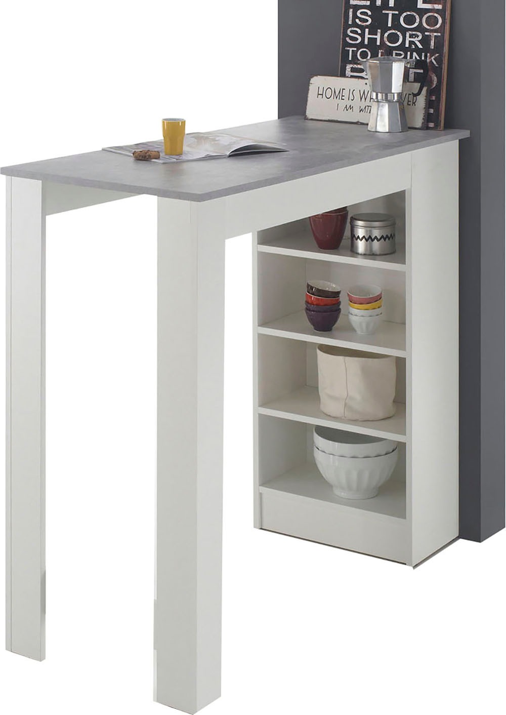 Bartisch STOLKOM, B:115cm H:103cm T:50cm, grau, Tische, "Stolkom Mojito B/H/T 115x103x50 cm"
