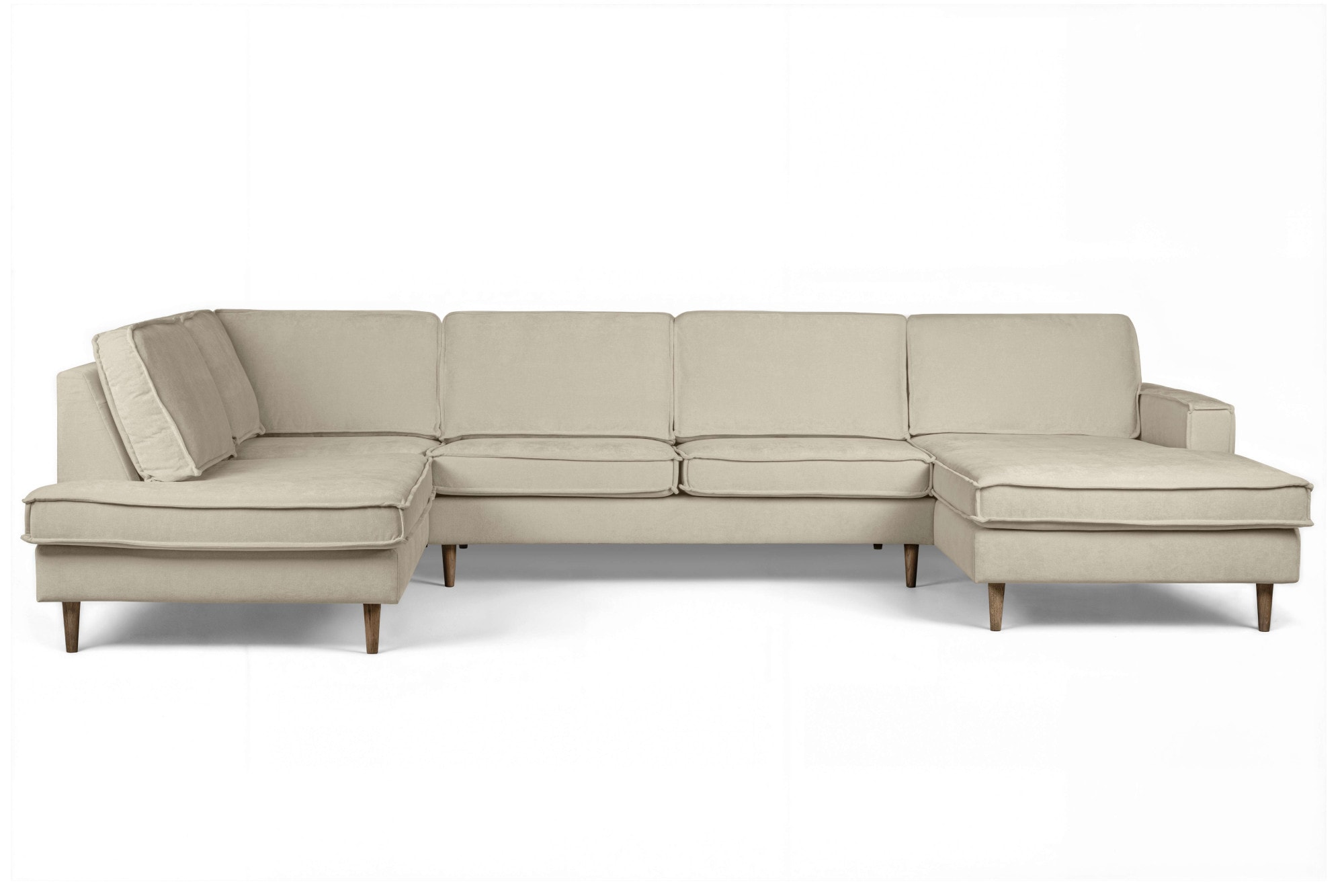 Home affaire Wohnlandschaft »Pinto Skandi, 350 cm, U-Form, XXL, mit Ottomanen«