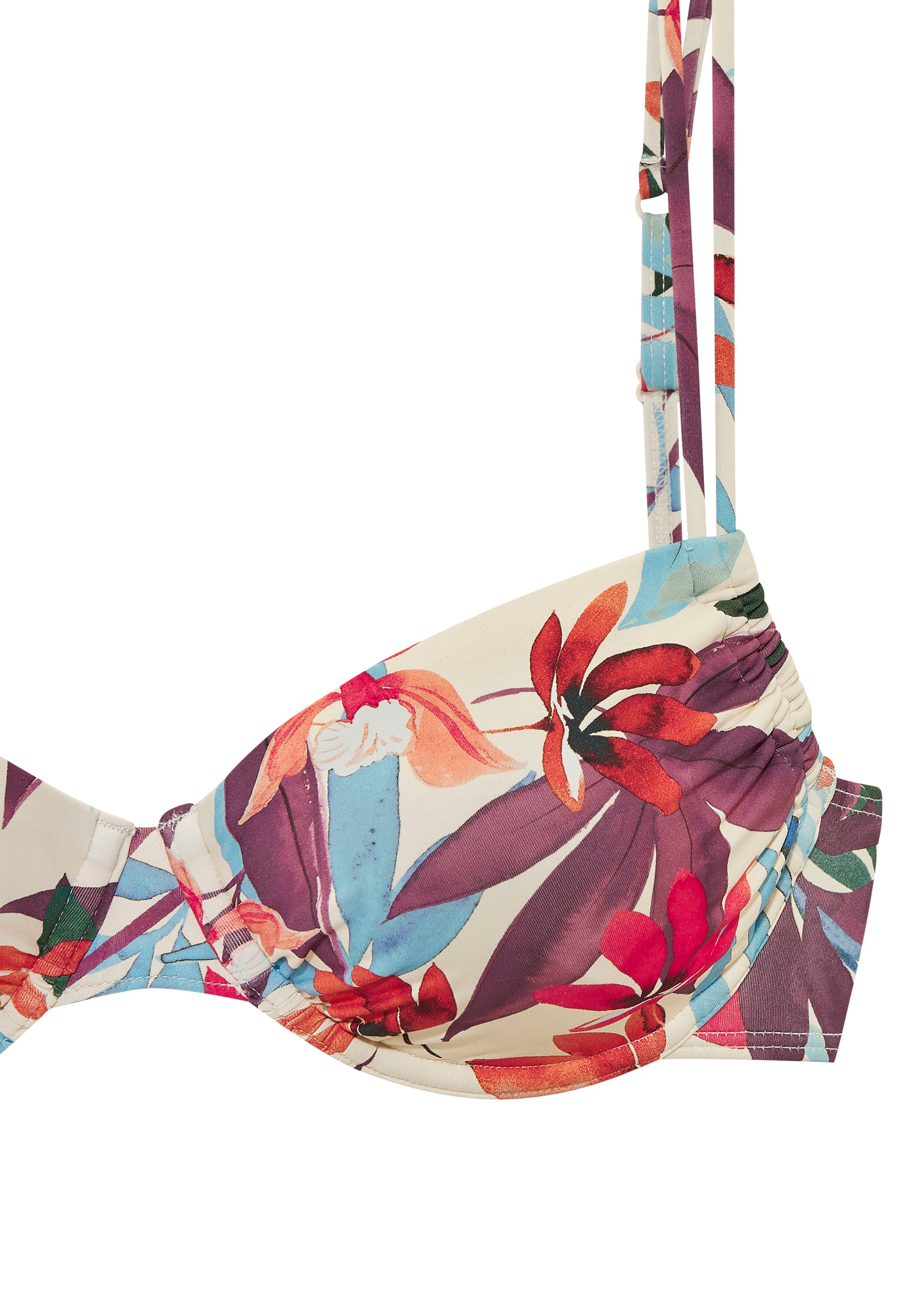 Thumbnail - LASCANA Bügel-Bikini-Top "Imani" mit sommerlichem Blätterprint