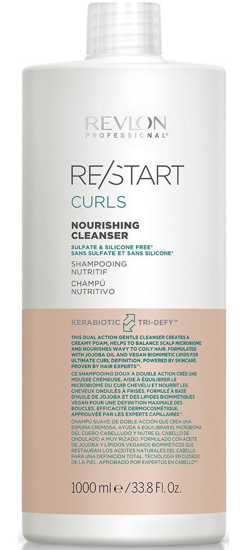 Haarshampoo "Re/Start CURLS Nourishing Cleanser 1000 ml", 1.000ml, beige, REVLON PROFESSIONAL, Haarpflegemittel, Sanfte, pflegende Reinigung für