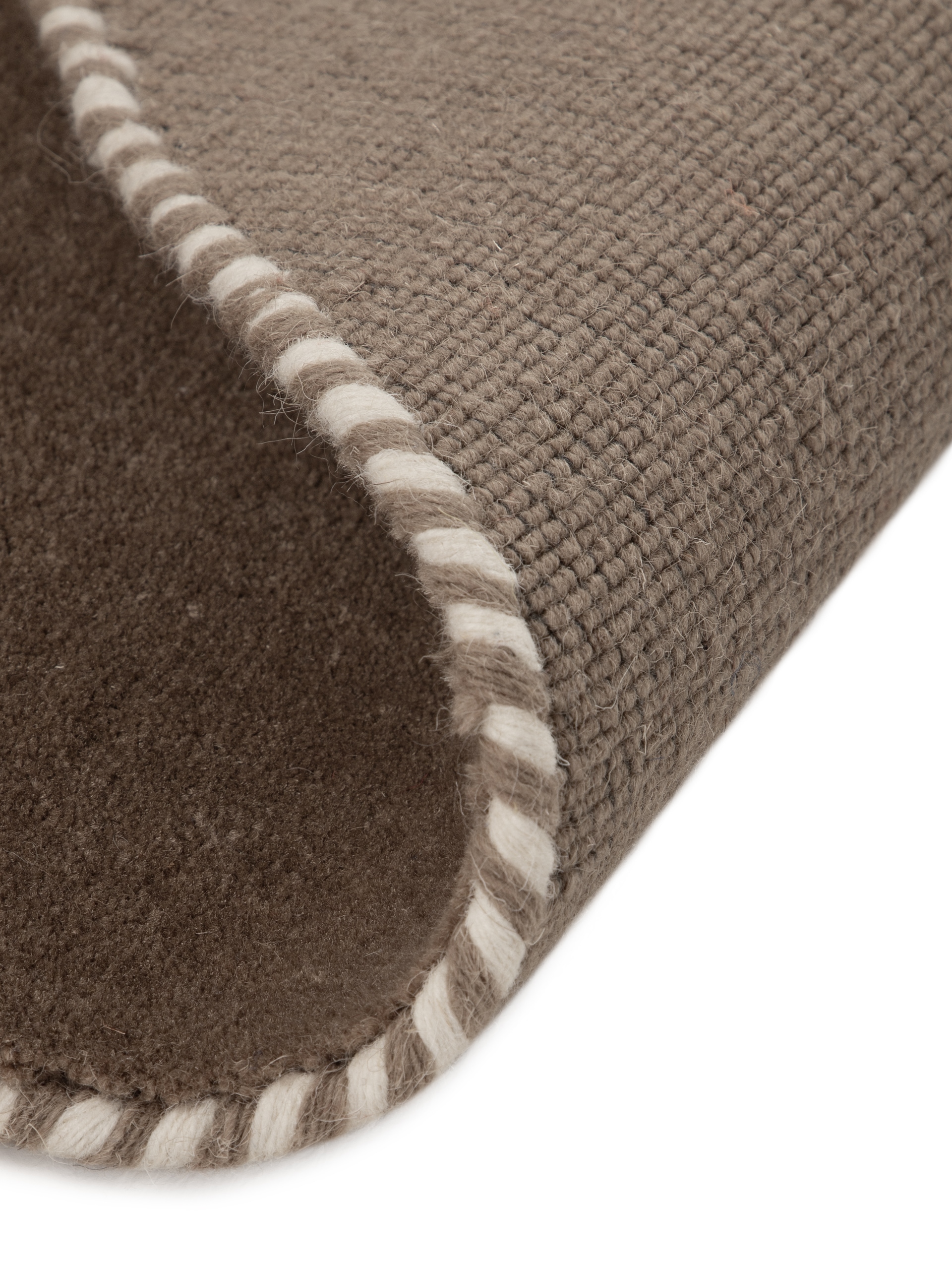 carpetfine Wollteppich »Gabbeh Lola Uni«, rund, 14 mm Höhe, mit natürlichem Pflanzenmaterial von Hand gewebt, auch als Läufer