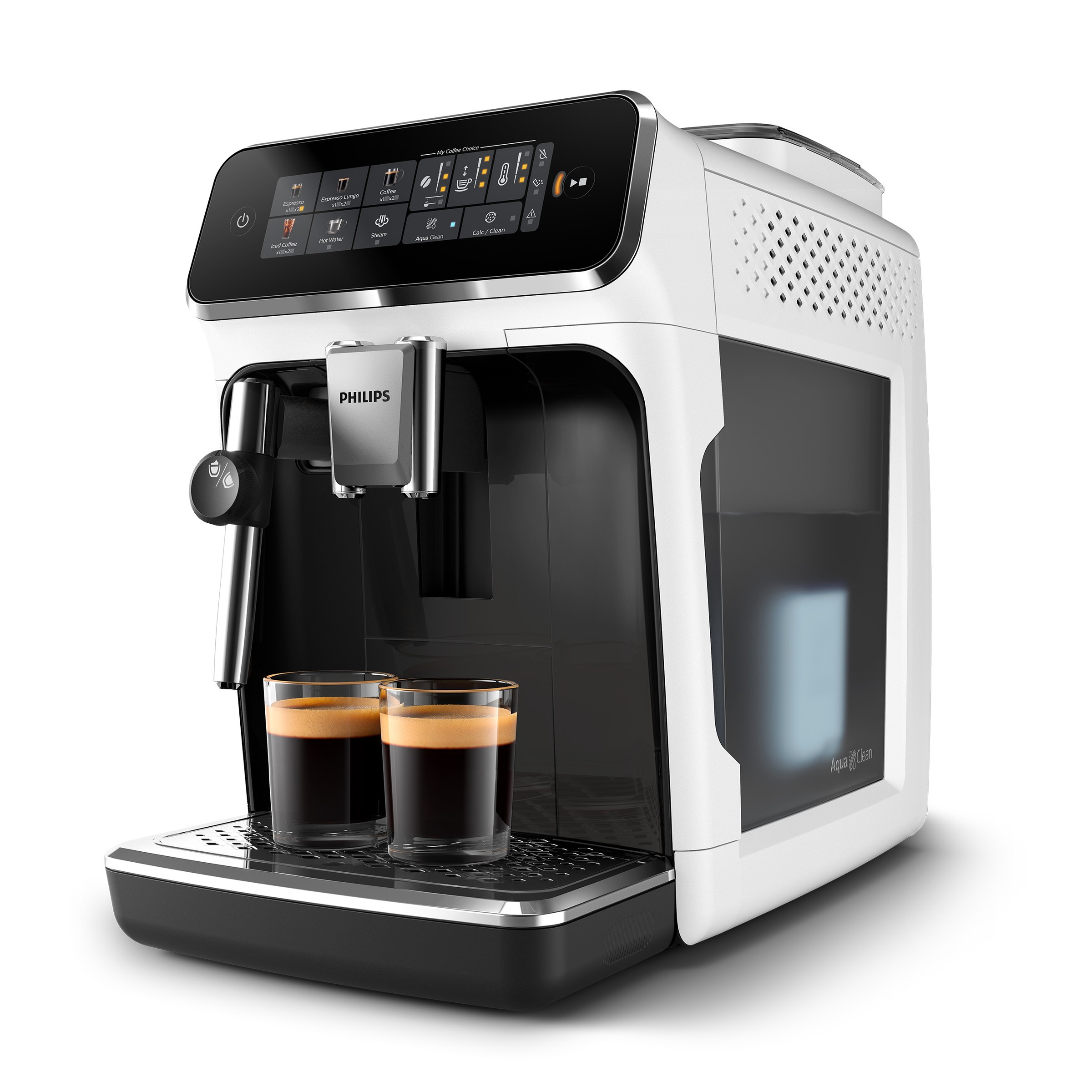 Philips Kaffeevollautomat »EP3323/40 3300 Series«, 5 Kaffeespezialitäten, mit klassischem Milchaufschäumer, Weiß/Schwarz