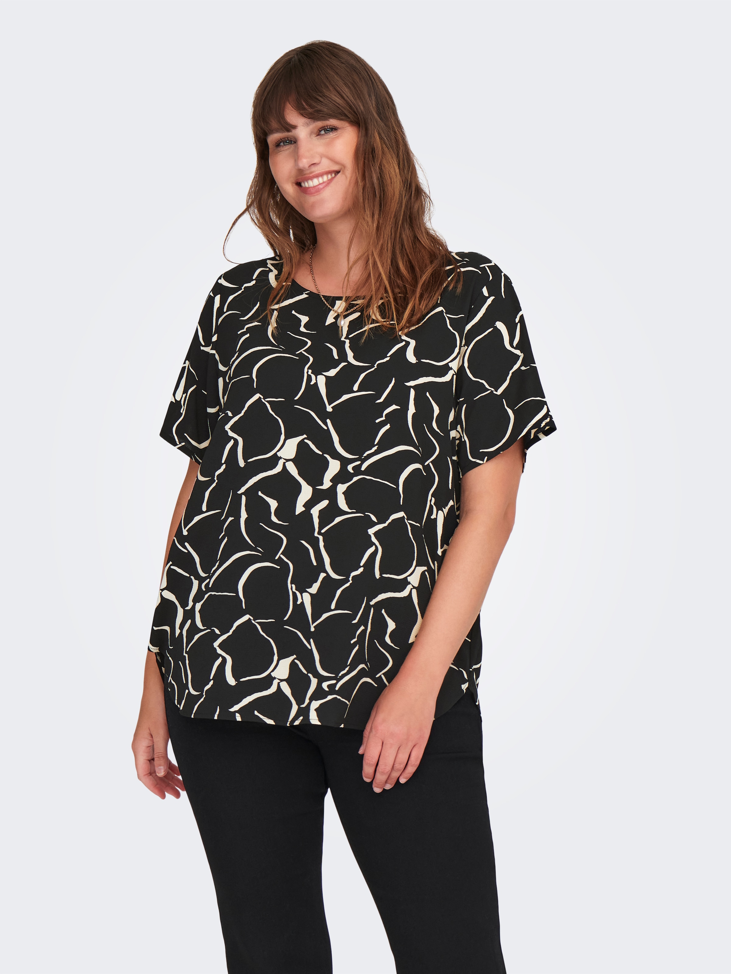 ONLY CARMAKOMA Shirtbluse "CARVICA SS TOP WVN NOOS"