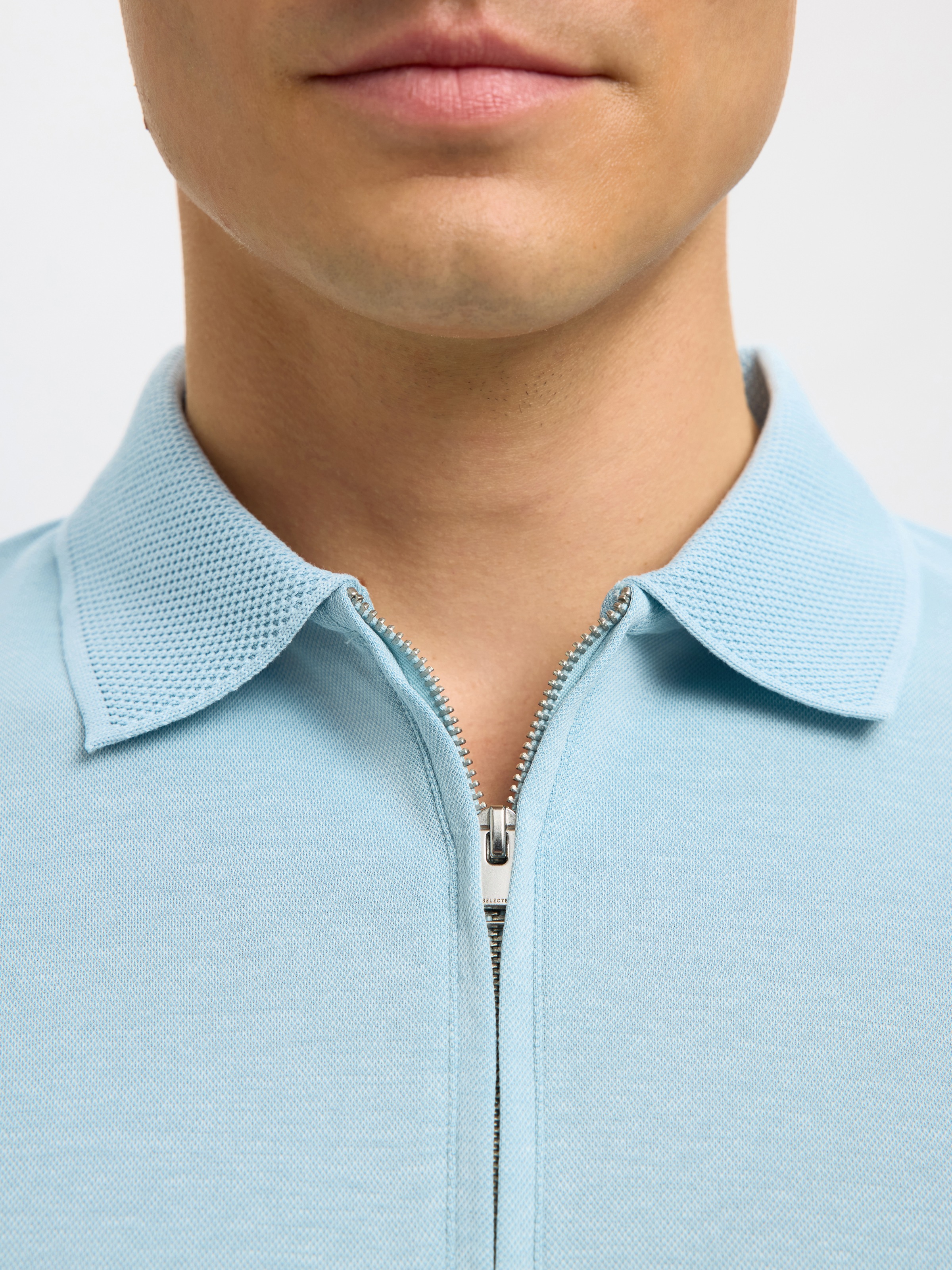 SELECTED "SLHFAVE ZIP SS POLO NOOS" Baumwollmischung, regular fit günstig online kaufen