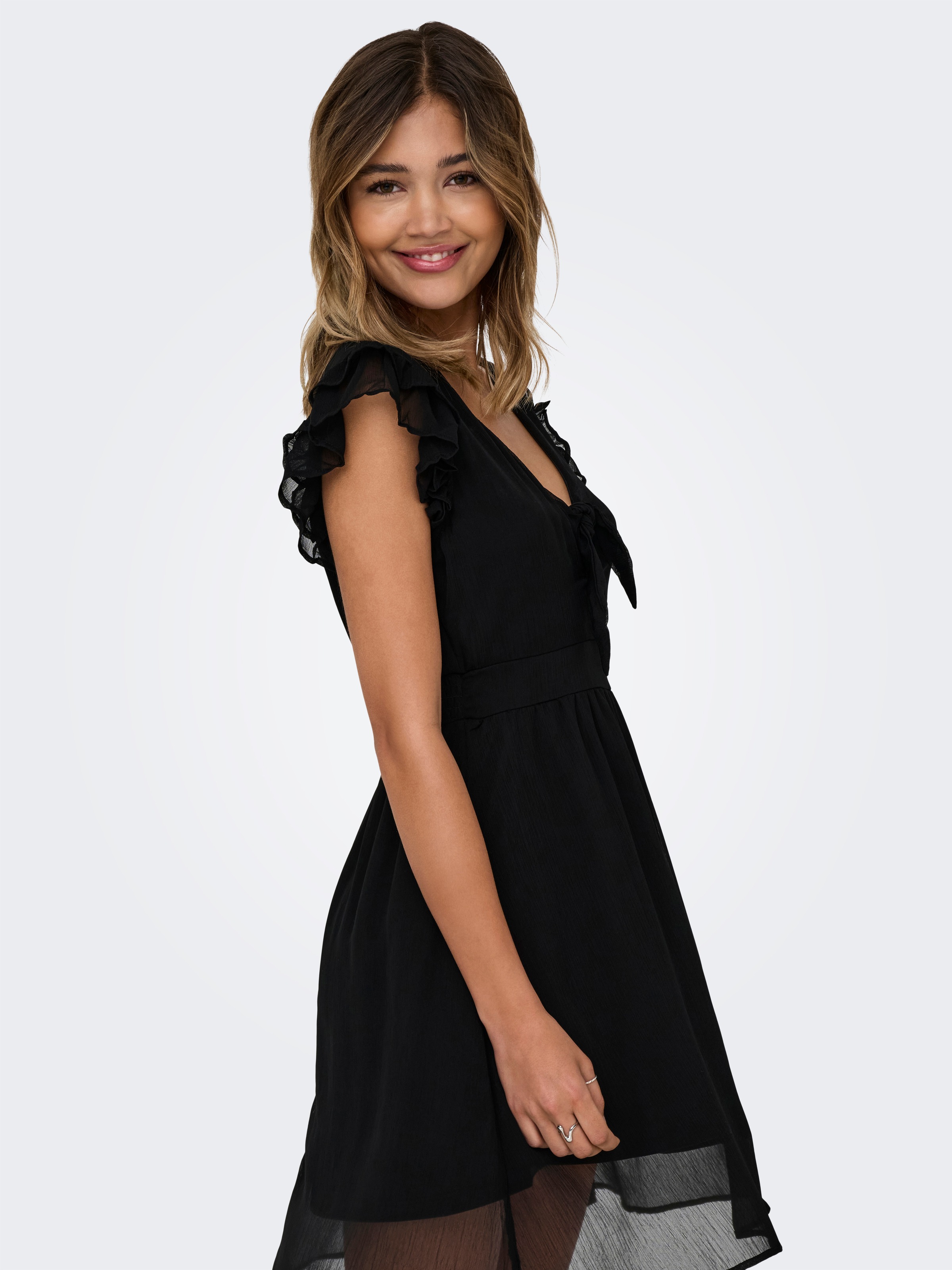 ONLY Midikleid »ONLASTA LIFE S/S PEEKABOO DRESS WVN«