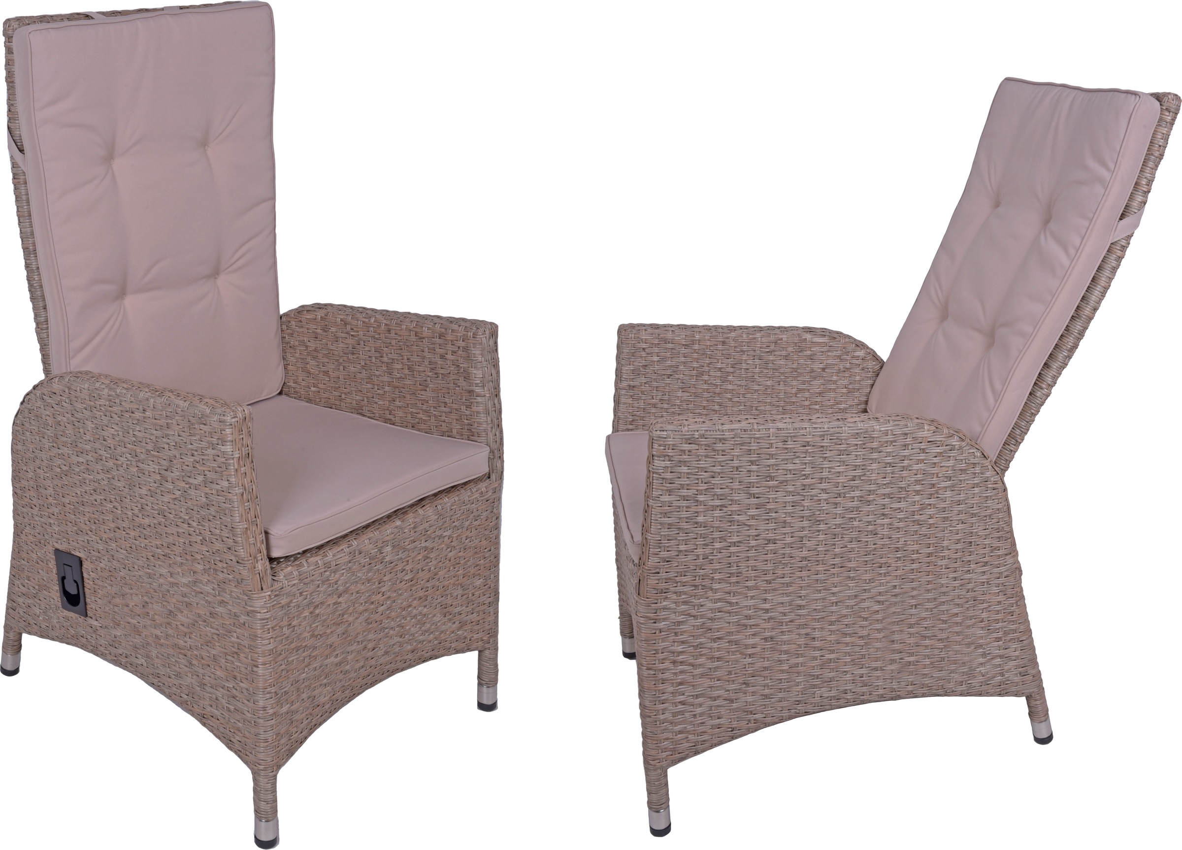 Thumbnail - Garden Pleasure Garten-Essgruppe ", Tischgruppe "BRAGA Set 01", weidenbraun" Set, 7 Stk. tlg. 6 Sessel, mit Gasfedern, T...