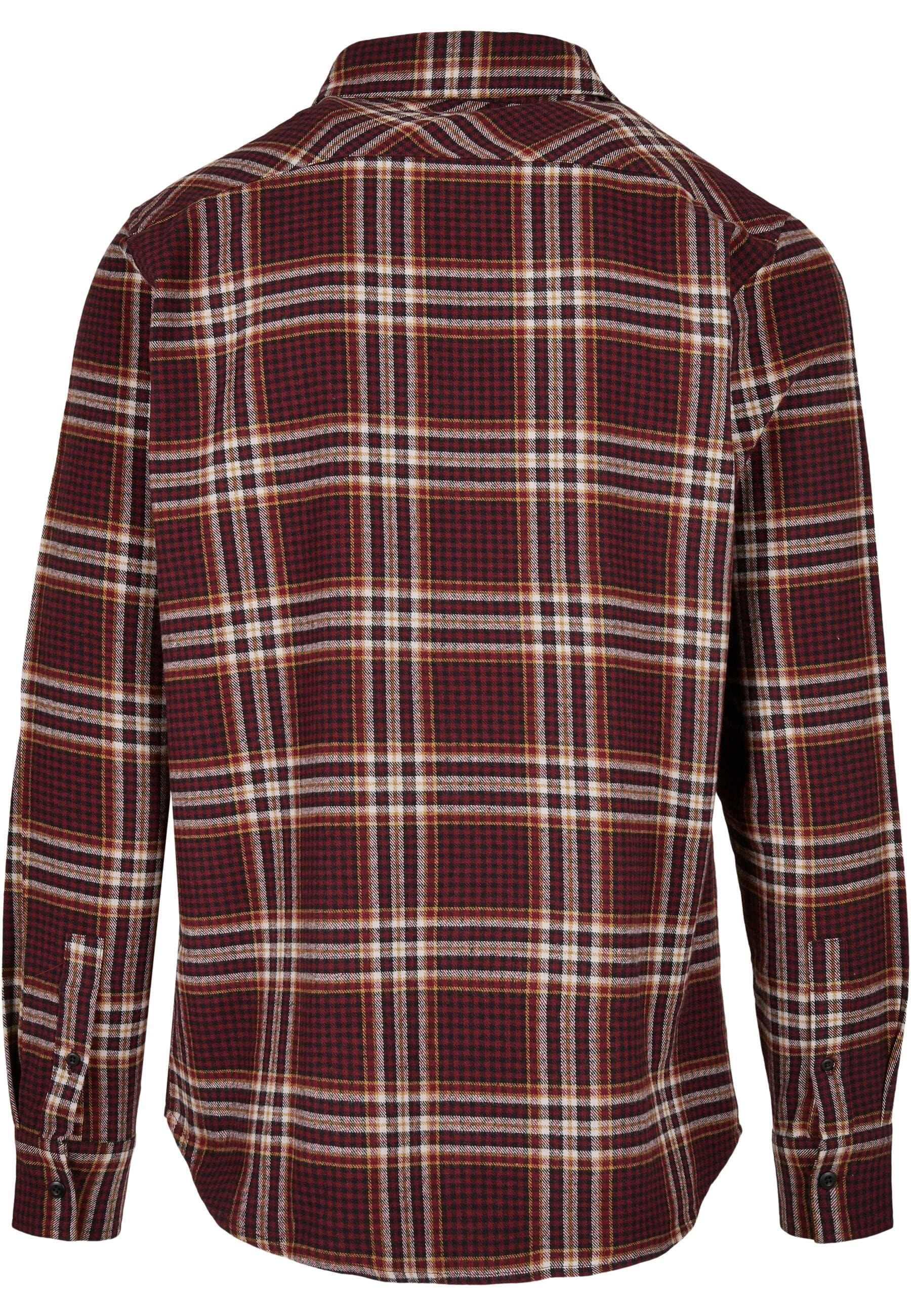 URBAN CLASSICS Langarm-Poloshirt »Urban Classics Herren Checked Campus Shirt«, (1 tlg.)