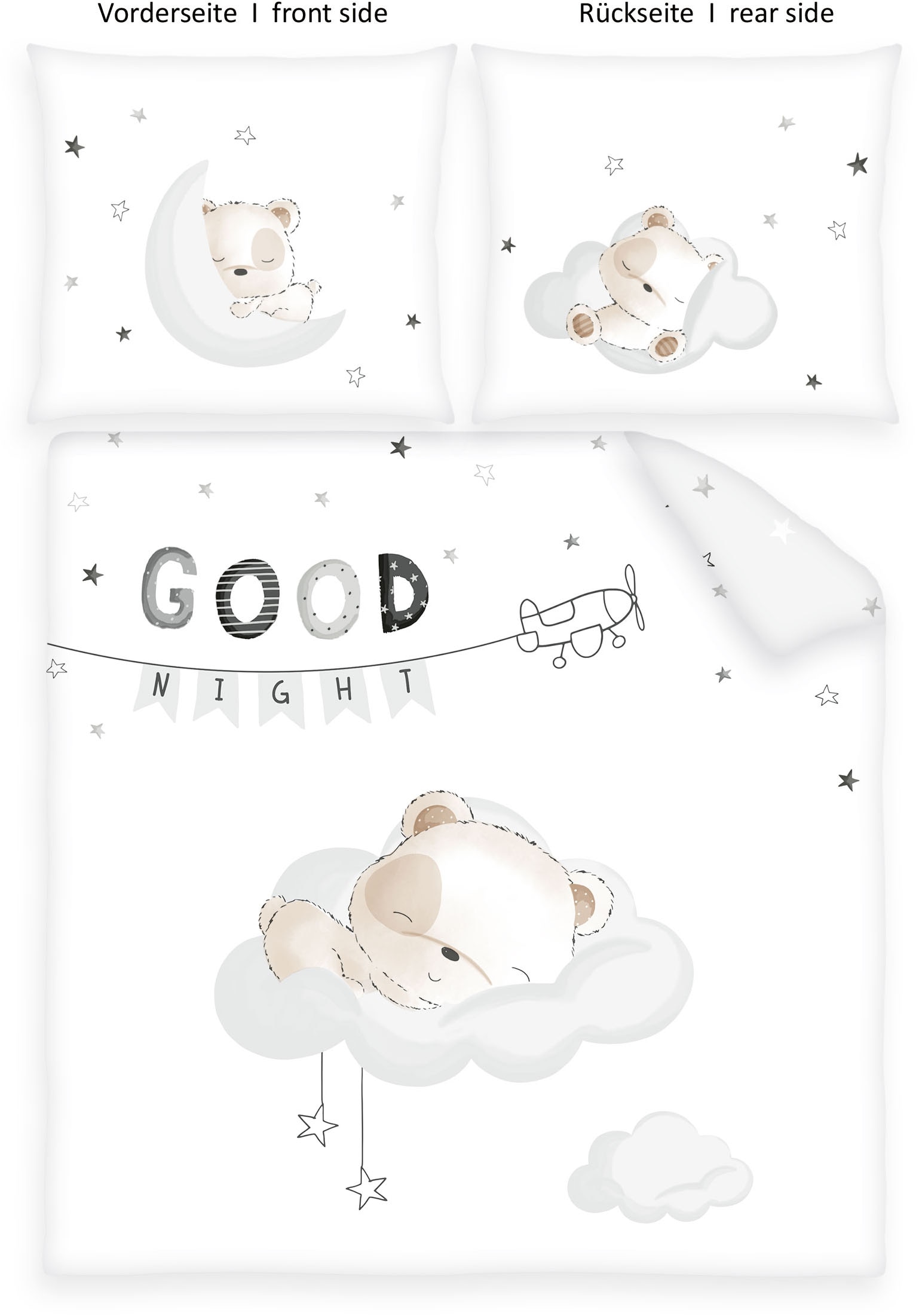 Baby Best Babybettwäsche "Sleeping little bear" 2 Wendebettwäsche