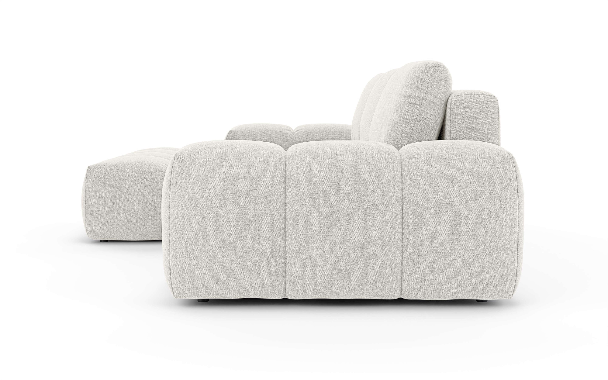 INOSIGN Ecksofa »AZITA klein optionale Schlafsofa mit Bettkasten, B/T/H: 270/166,5/84cm«, L-Form mit Wellenunterfederung, Bubble-Optik