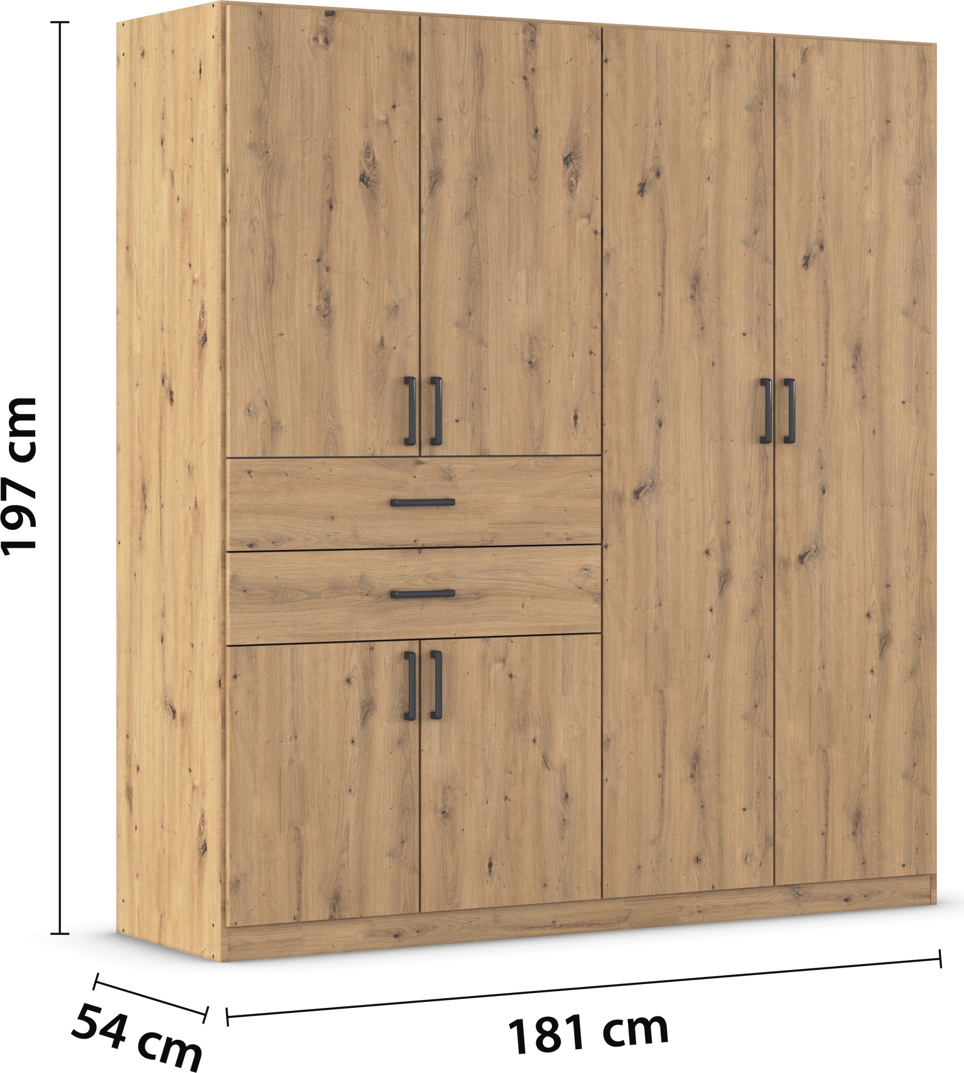 rauch Schlafzimmer-Set »Komplettzimmer Komplettschlafzimmer Schlafzimmer-Set (3-St.) MAIKA«, (Set, 3 tlg.), Schrank 3 Breiten, 2 Höhen, Bett 100 cm, Nachttisch MADE IN GERMANY