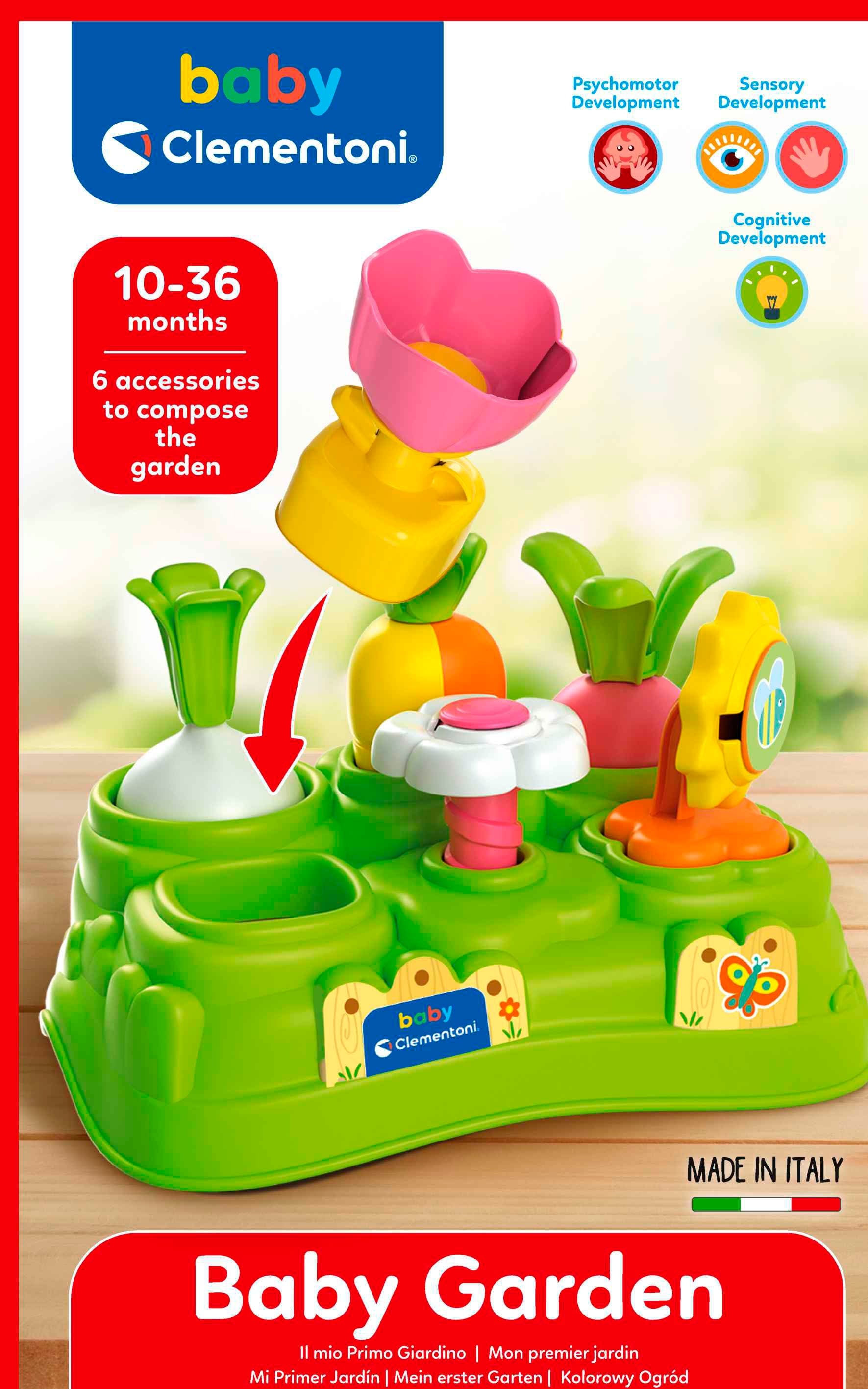 Clementoni® Steckspielzeug »Baby Clementoni, Mein erster Garten« Made in Europe