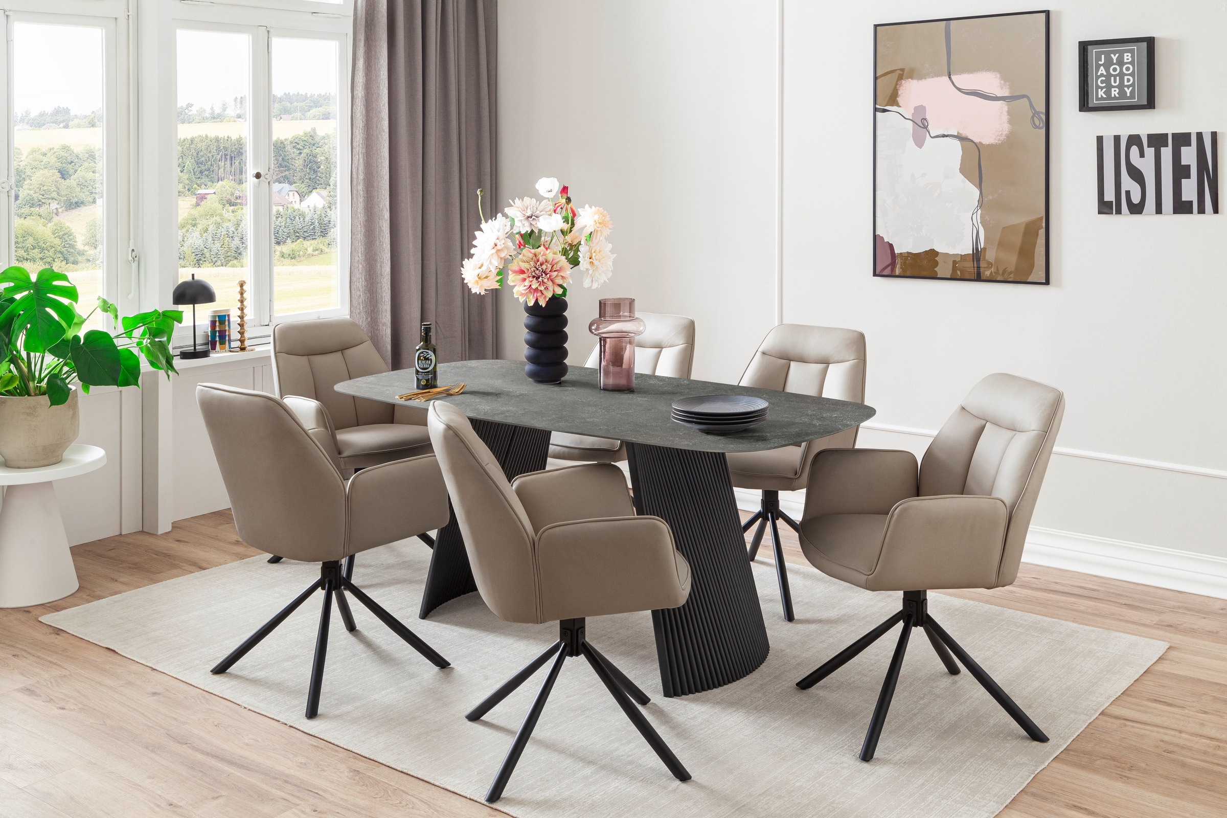 MCA furniture Esstisch "TOBELO Wangentisch 180x90cm" 1 Stk. tlg. Keramik, M günstig online kaufen