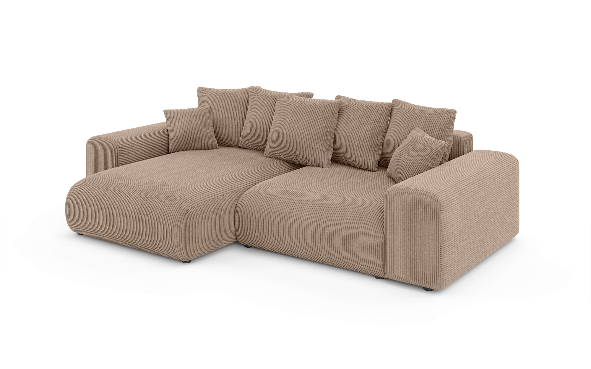 INOSIGN Ecksofa »LAKESIDE mit Bettfunktion und Bettkasten, B/T/H 257/166/84 cm«, L-Form, Recamiere beidseitig montierbar, Wellenunterfederung