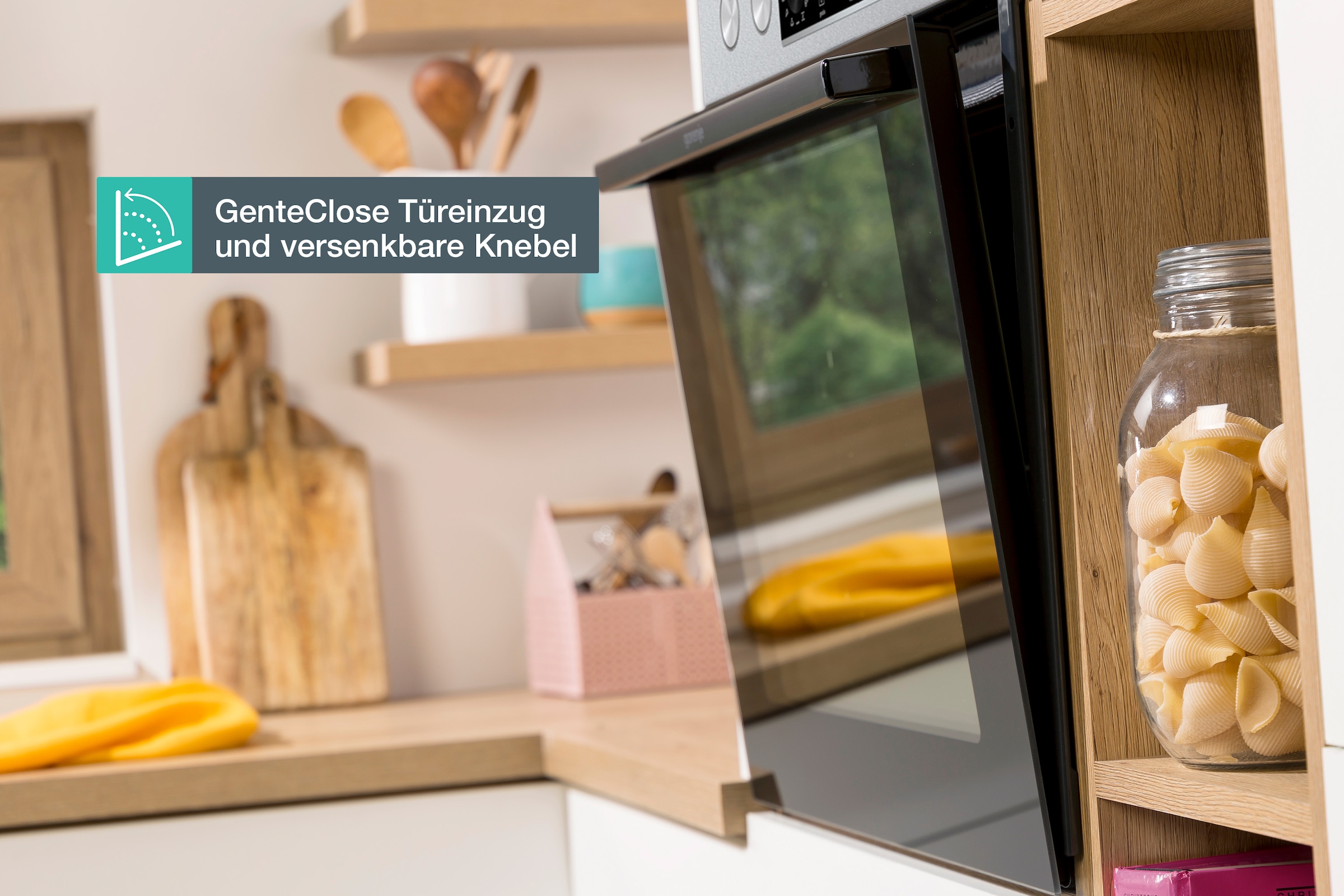 GORENJE Elektro-Herd-Set »Herd BCSB 737OTX«, mit 1-fach-Teleskopauszug, Aqua Clean, (1 St.)