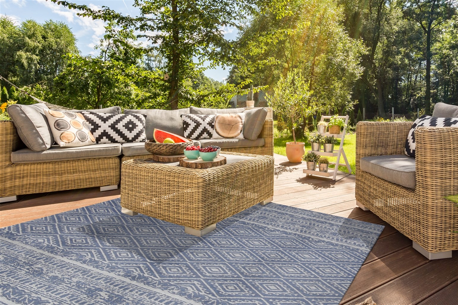 Kayoom Teppich »Sunny 110«, rechteckig, 8 mm Höhe, Outdoor-Teppich, besonders strapazierfähig, auch für Indoor