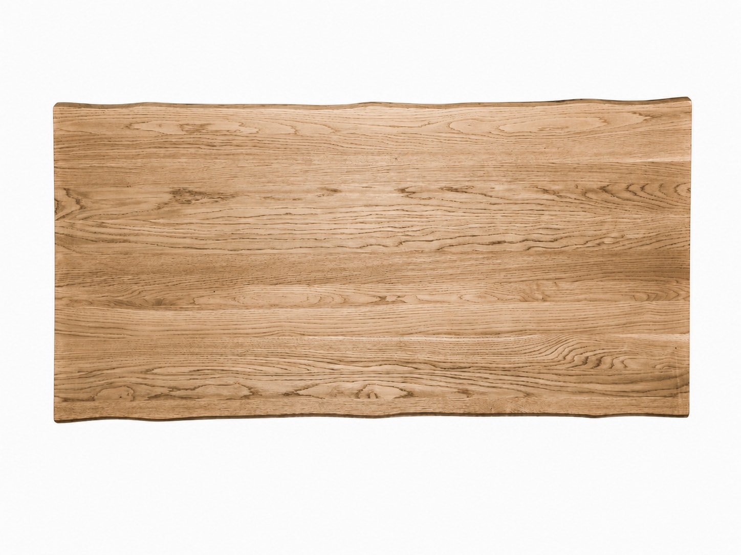 OTTO home Esstisch »»MONACO« Speisetisch, Küchentisch, Wohntisch, Esszimmertisch« Wildeiche geölt Natur, Baumkante, A-Gestell Pearl White Metall