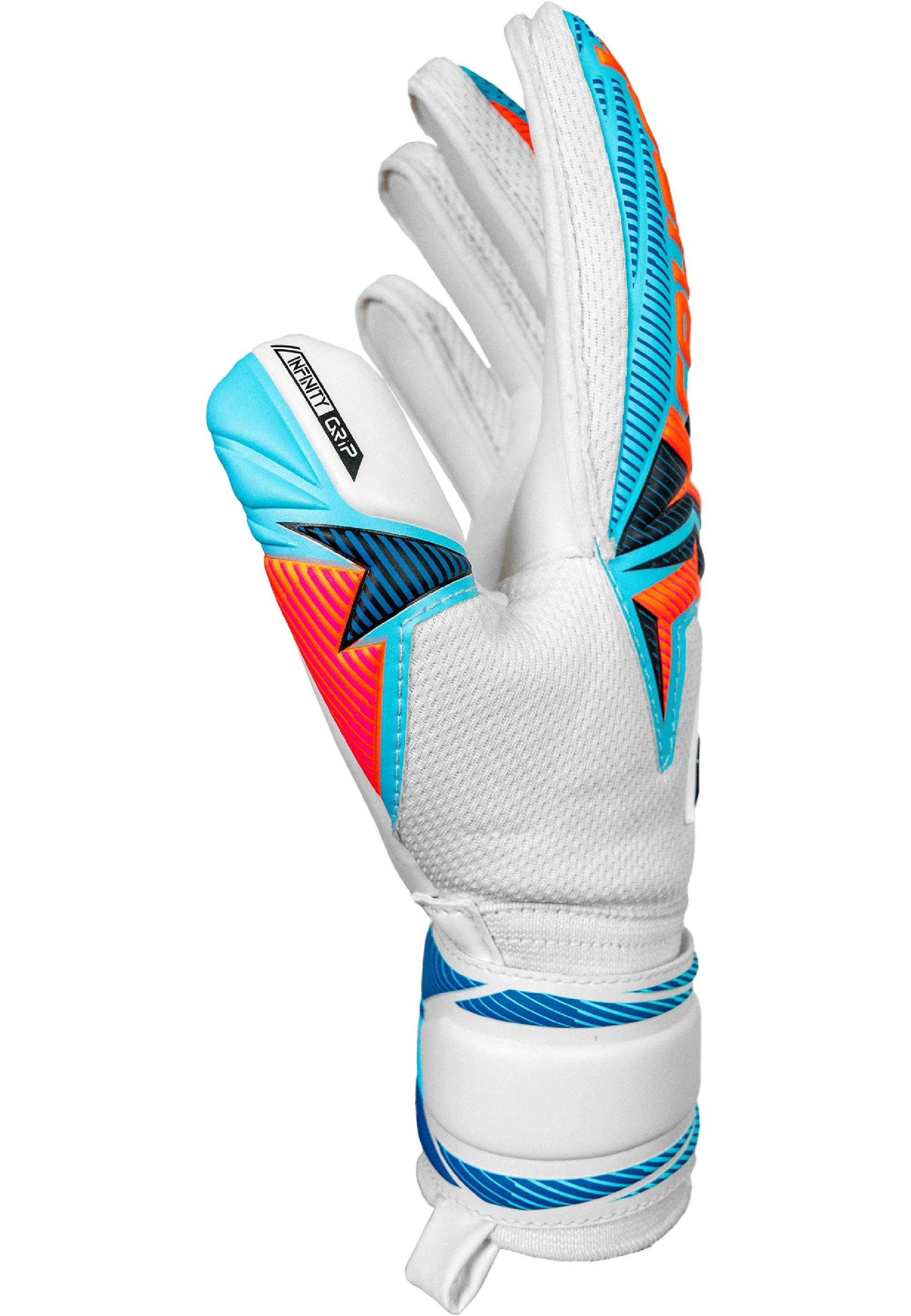 Torwarthandschuhe REUSCH "Attrakt Advance", Damen, Gr. 7, weiß, 34% Polyester, 25% Latex, 3% Polyurethan, 2% Gummi, 1% Baumwolle, Handschuhe, mit atmungsaktiven Mesh-Einsätzen 2